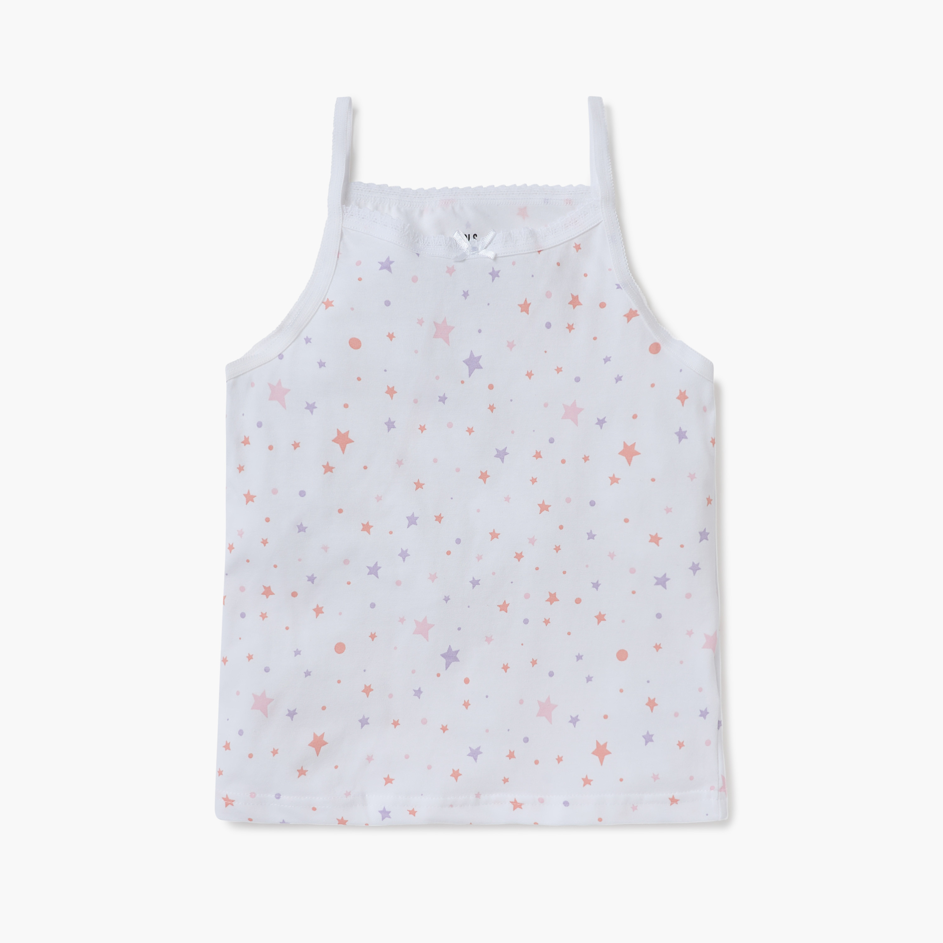 Juniors Printed Camisole with Bow Detail - Set of 3-girls-clothing-innerwear-vests-image-3
