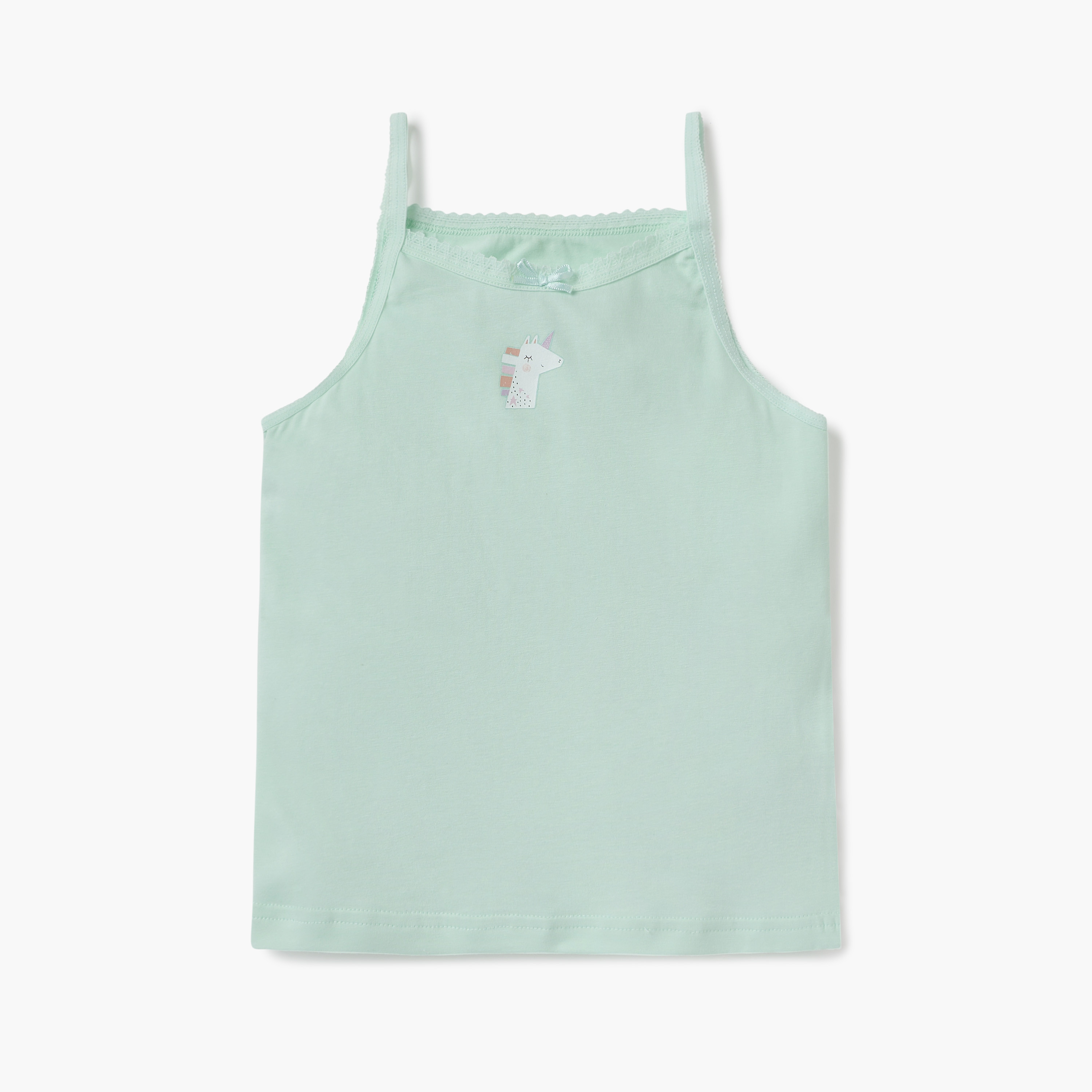 Juniors Printed Camisole with Bow Detail - Set of 3-girls-clothing-innerwear-vests-image-4
