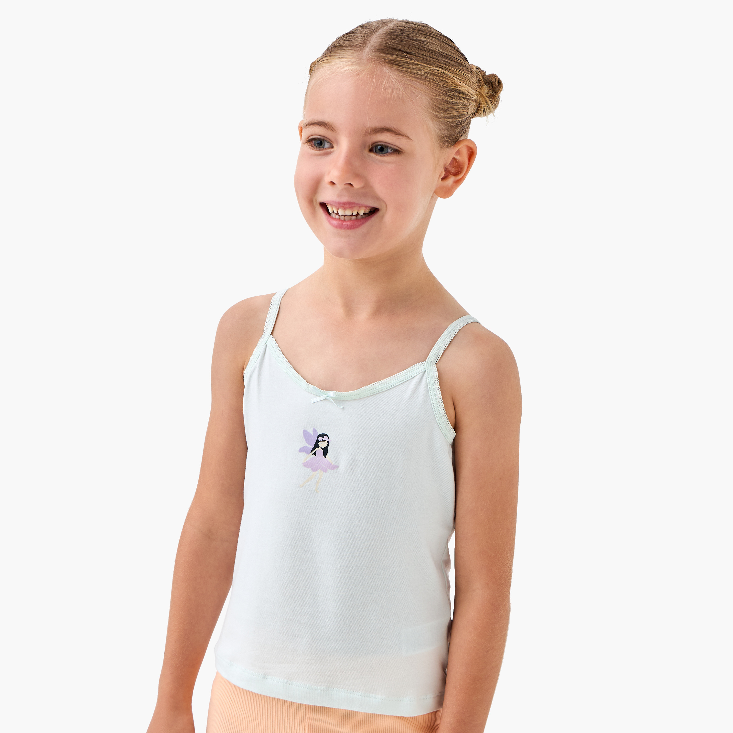 Juniors Printed Camisole with Bow Detail - Set of 3-girls-clothing-innerwear-vests-image-2