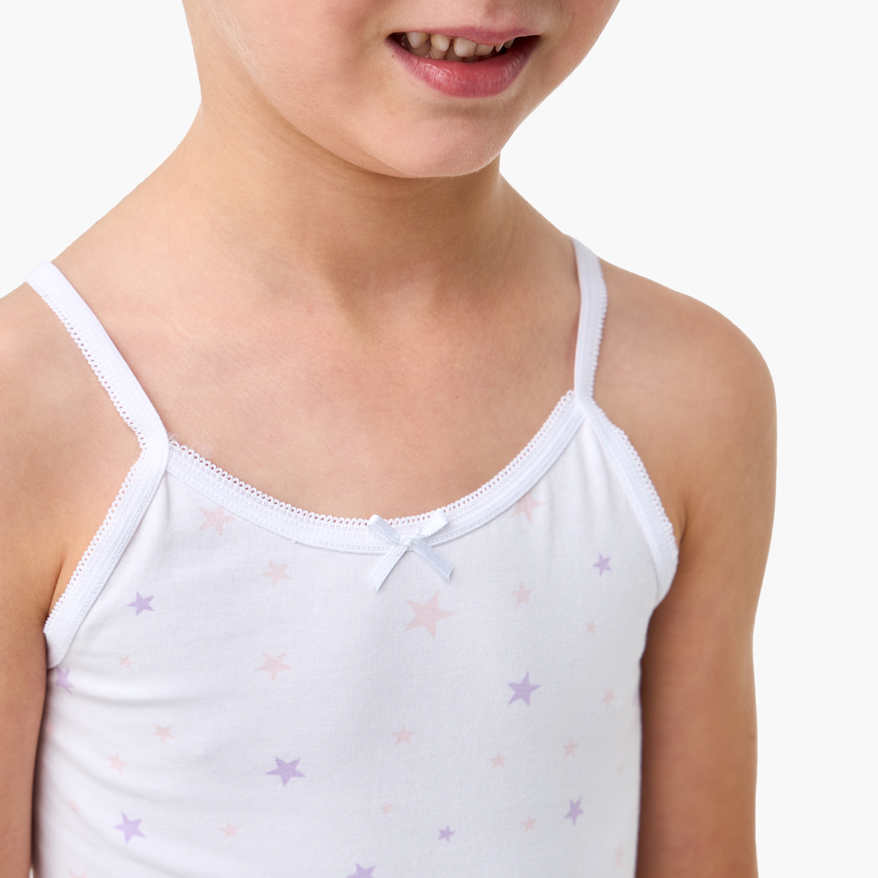 Juniors Printed Camisole with Bow Detail - Set of 3-girls-clothing-innerwear-vests-image-6