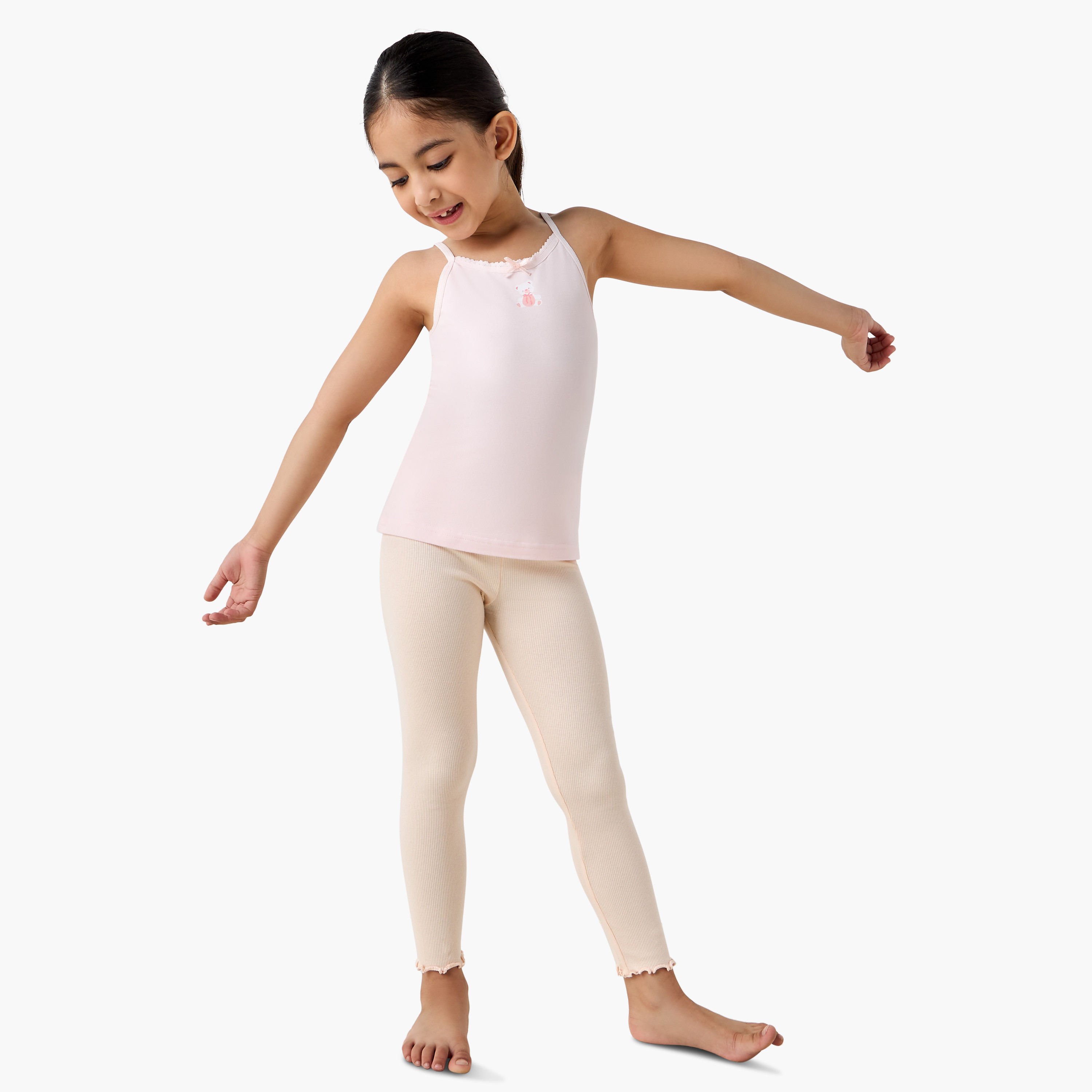 Juniors Printed Camisole with Bow Detail - Set of 7-girls-clothing-innerwear-vests-image-3