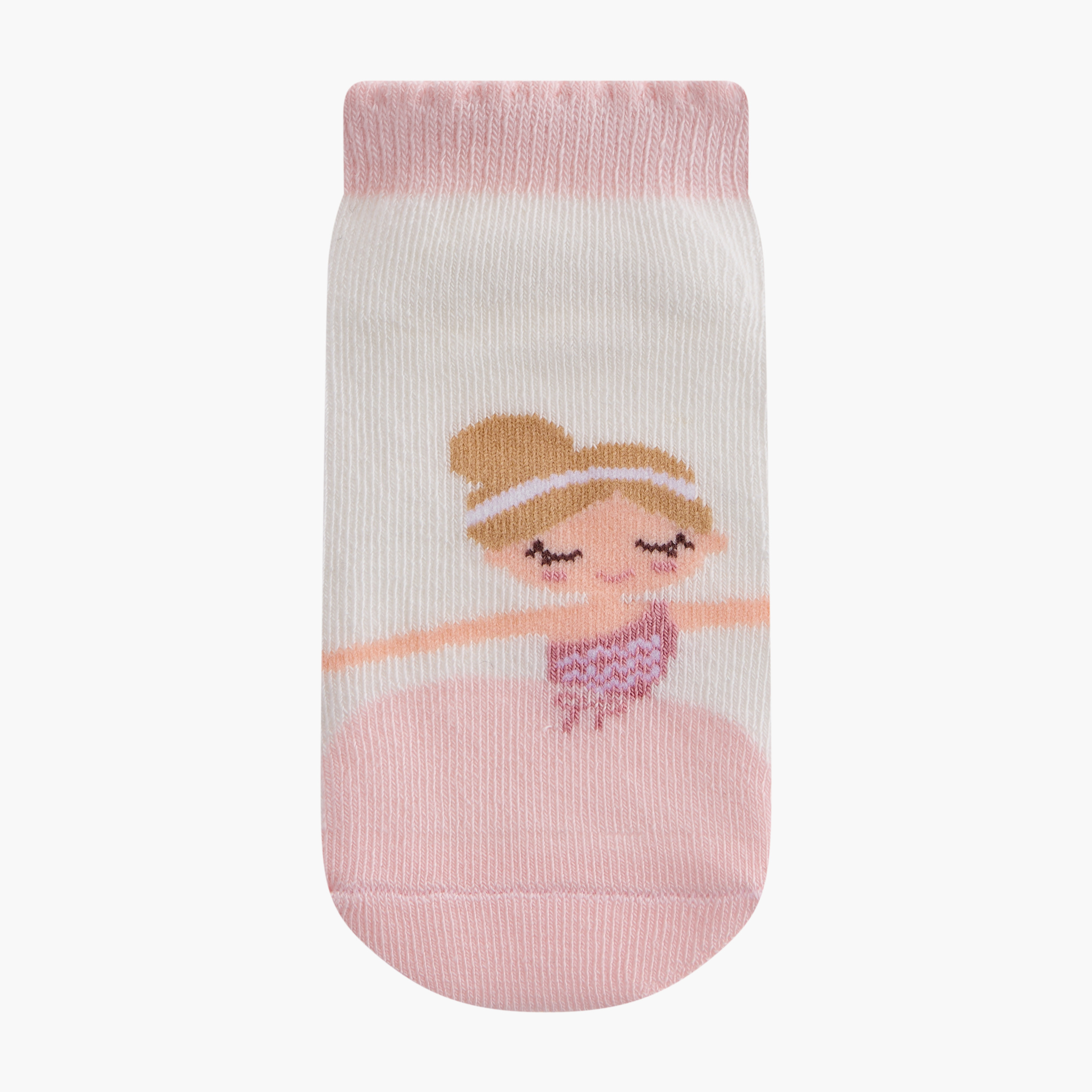 Juniors Ballerina Print Ankle Length Socks - Set of 3-girls-accessories-socks-image-2