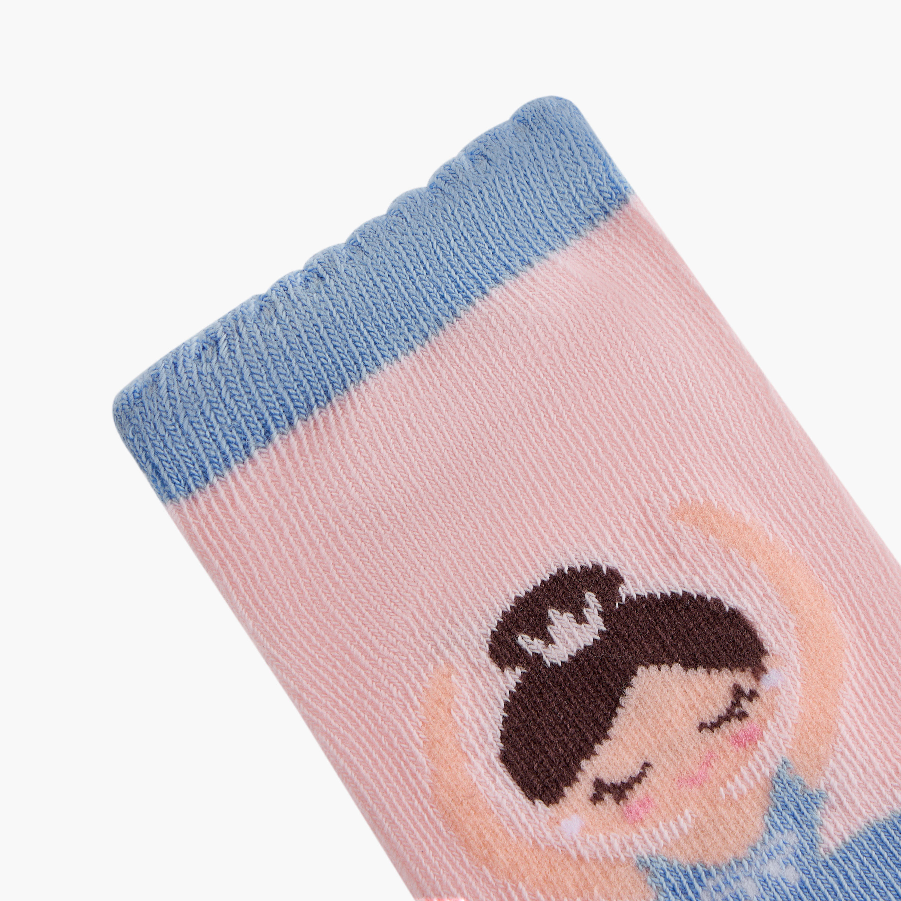 Juniors Ballerina Print Ankle Length Socks - Set of 3-girls-accessories-socks-image-5