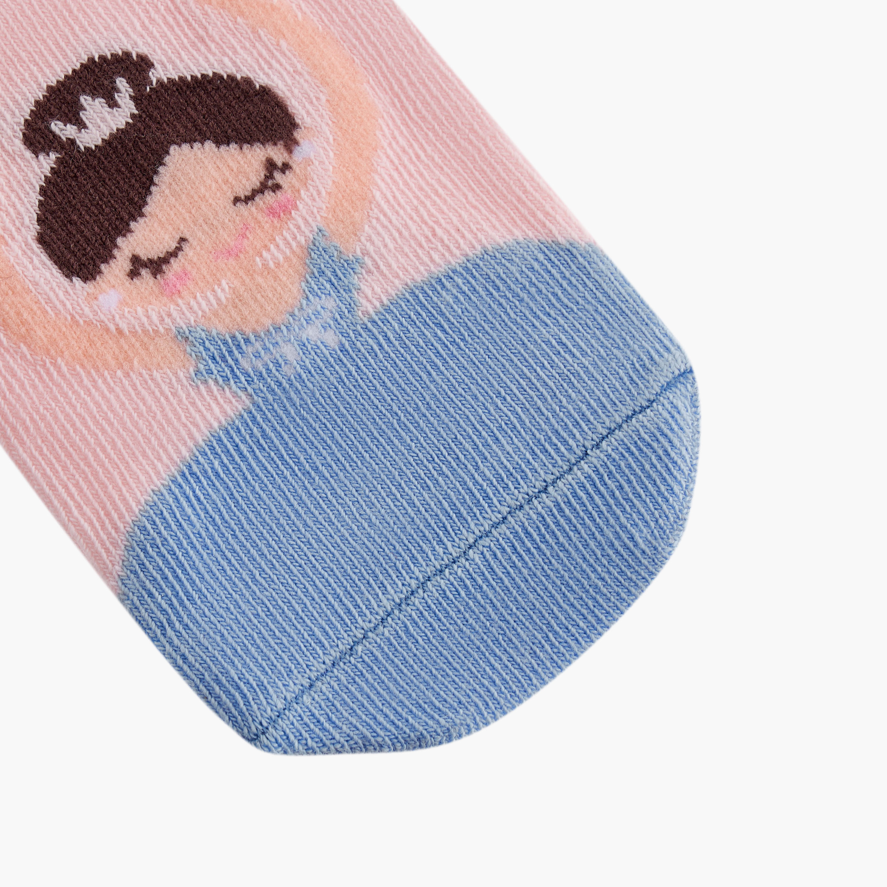 Juniors Ballerina Print Ankle Length Socks - Set of 3-girls-accessories-socks-image-3