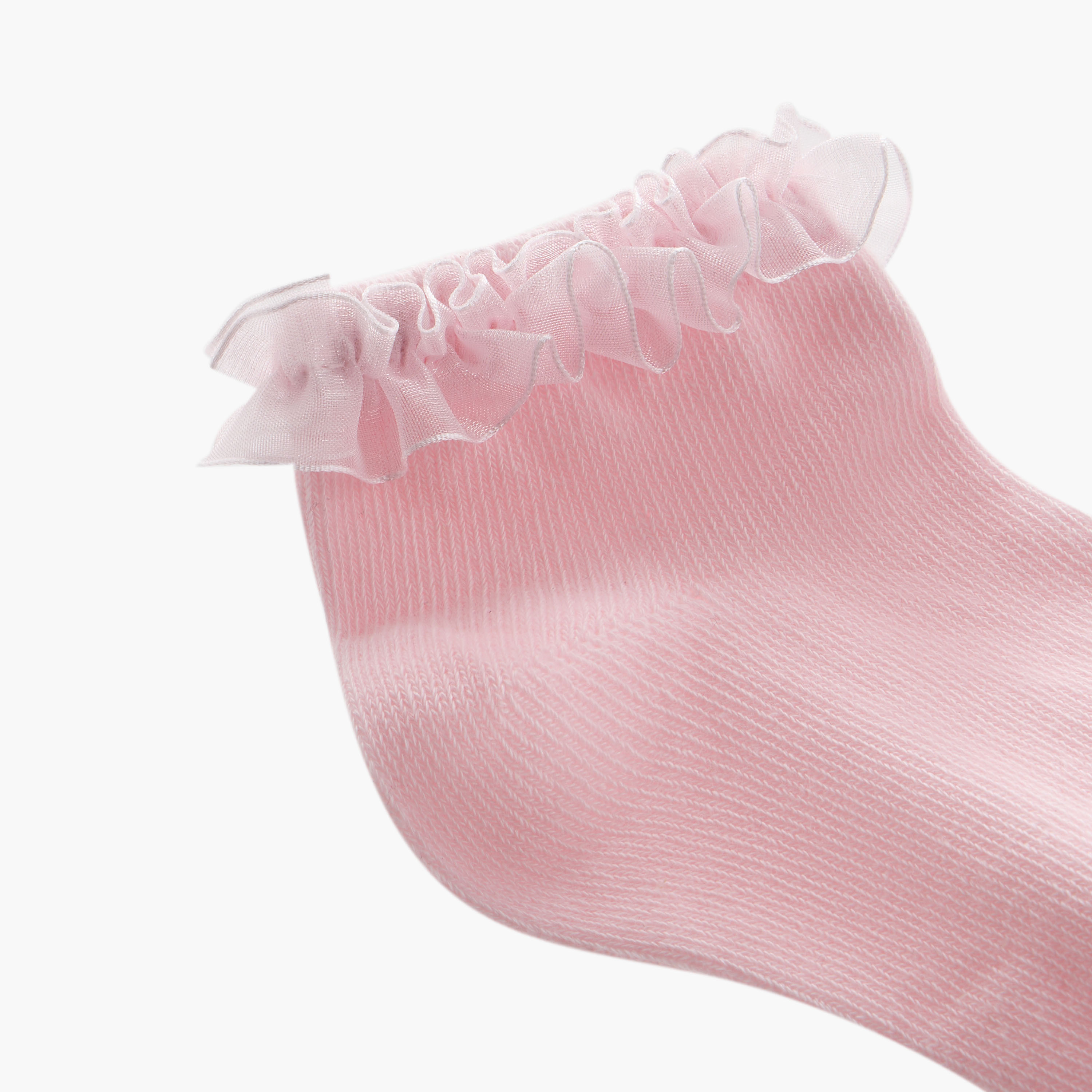 Juniors Frill Detail Ankle Length Socks - Set of 3-girls-accessories-socks-image-3