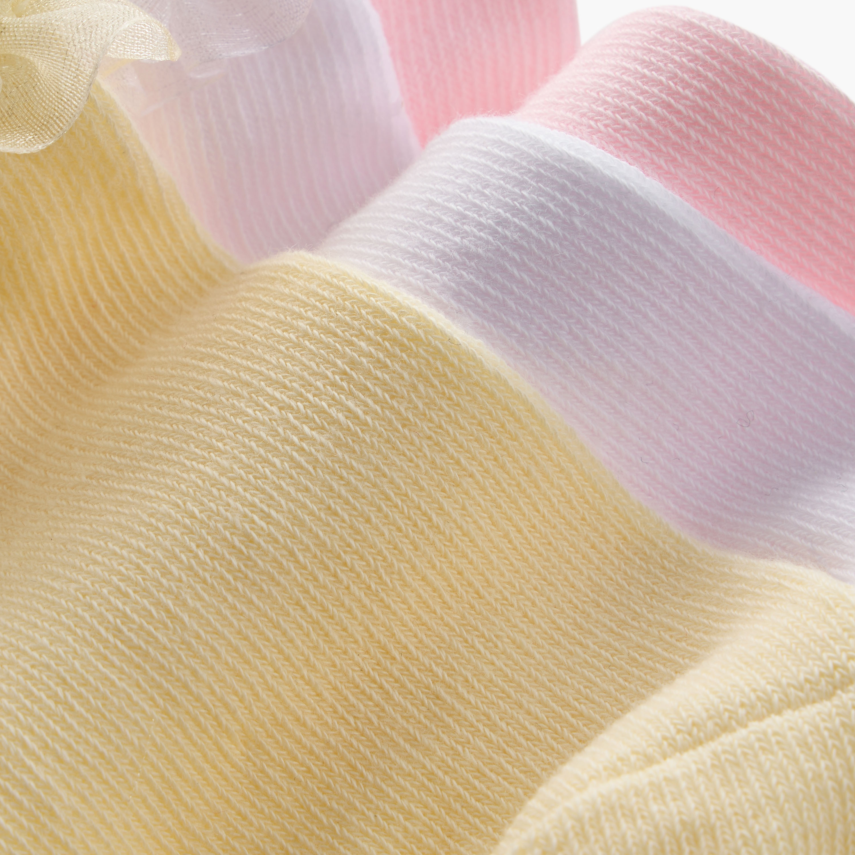 Juniors Frill Detail Ankle Length Socks - Set of 3-girls-accessories-socks-image-4
