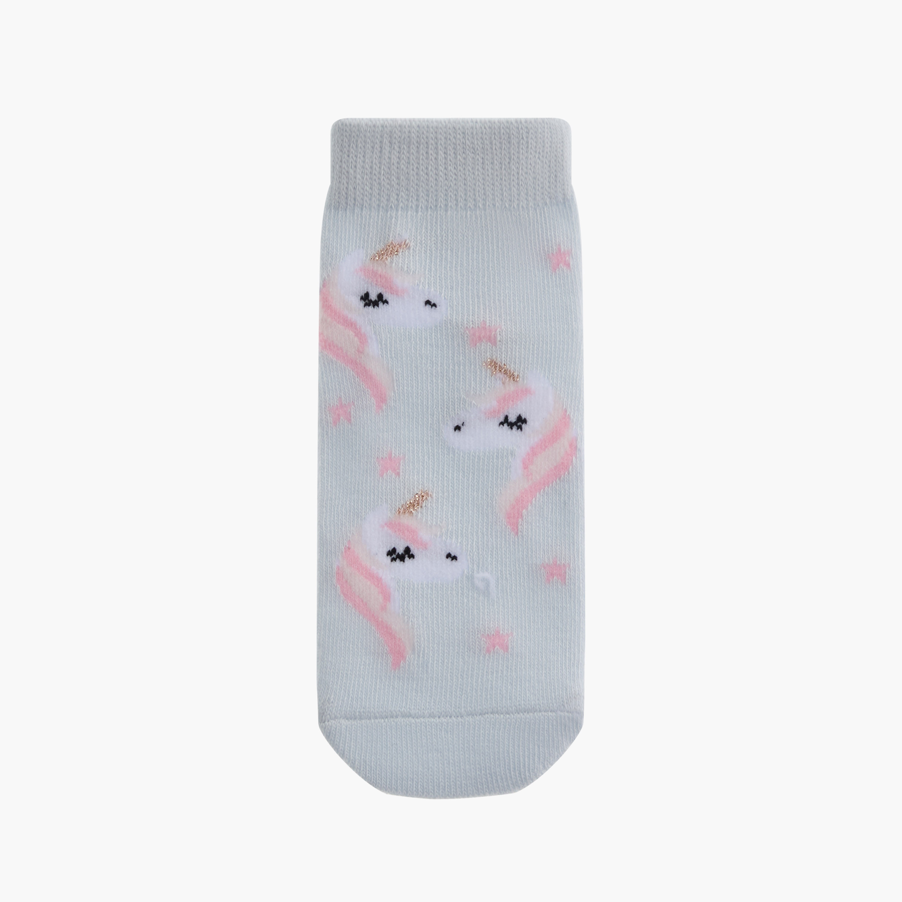 Juniors Printed Ankle Length Socks - Set of 3-baby-girls-accessories-socks-image-2