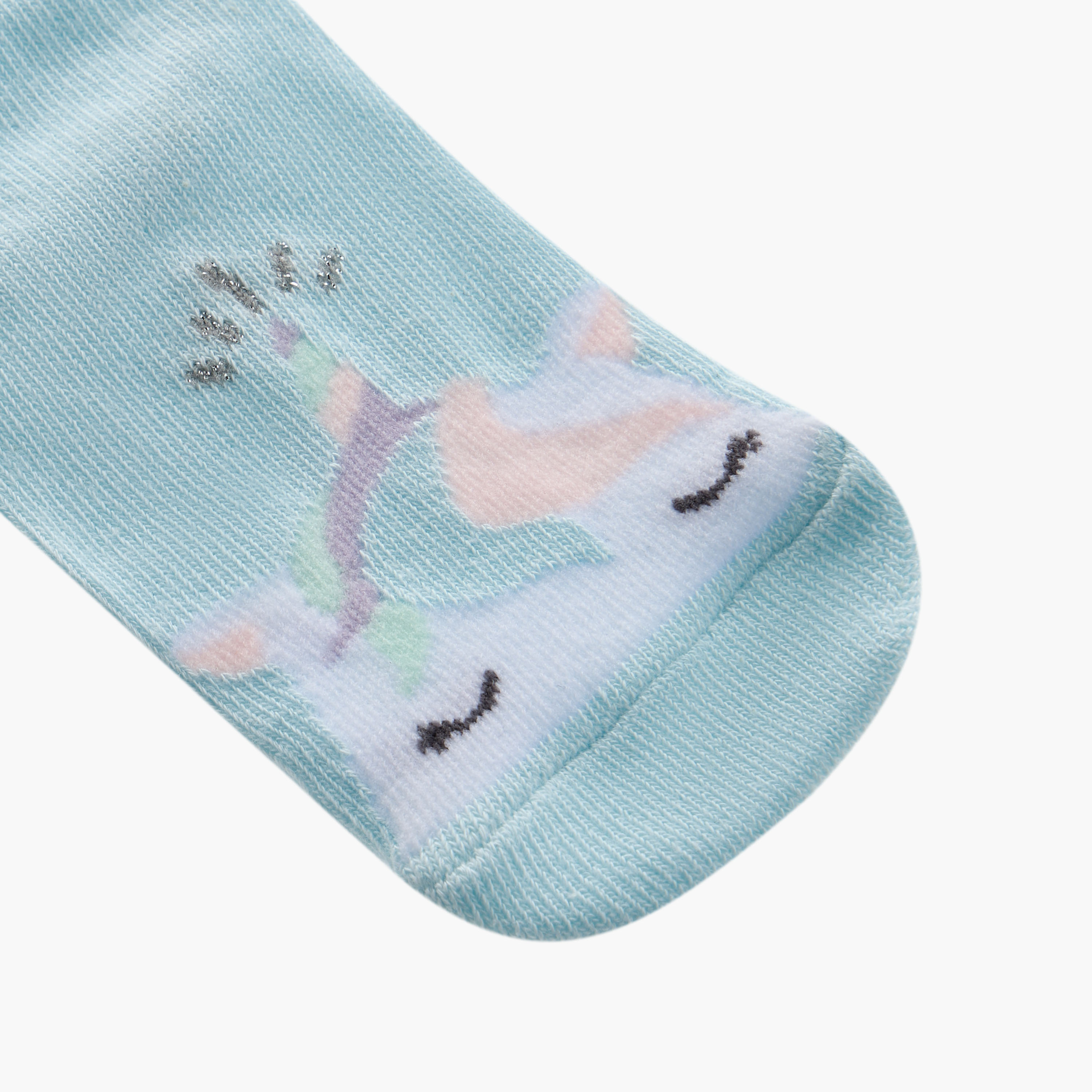 Juniors Printed Ankle Length Socks - Set of 3-baby-girls-accessories-socks-image-3