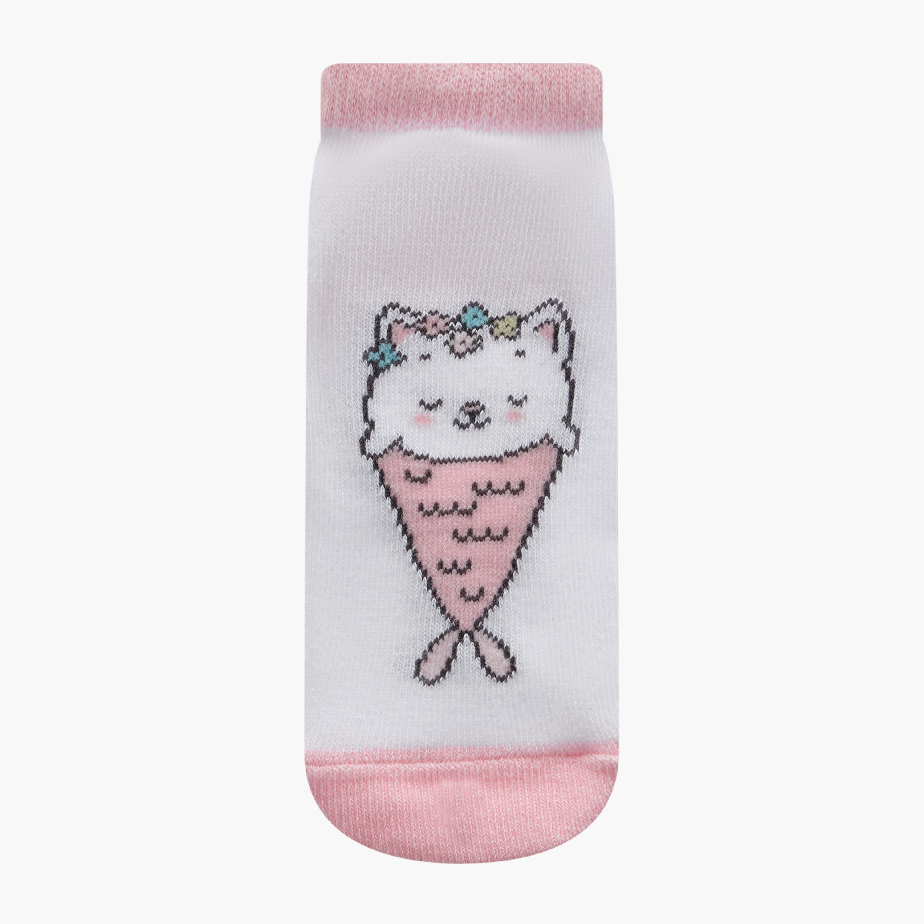 طقم جوارب بطول الكاحل 3 قطع بطبعات من جونيورز-baby-girls-accessories-socks-image-2
