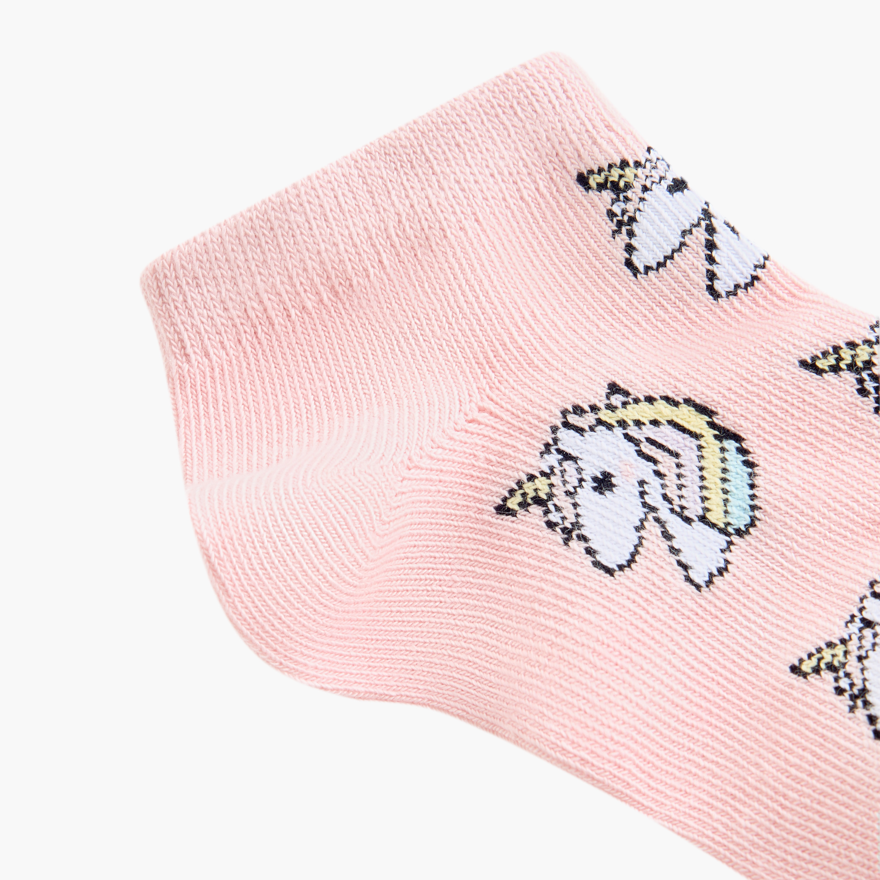 Juniors Textured Ankle Length Socks - Set of 7-baby-girls-accessories-socks-image-5
