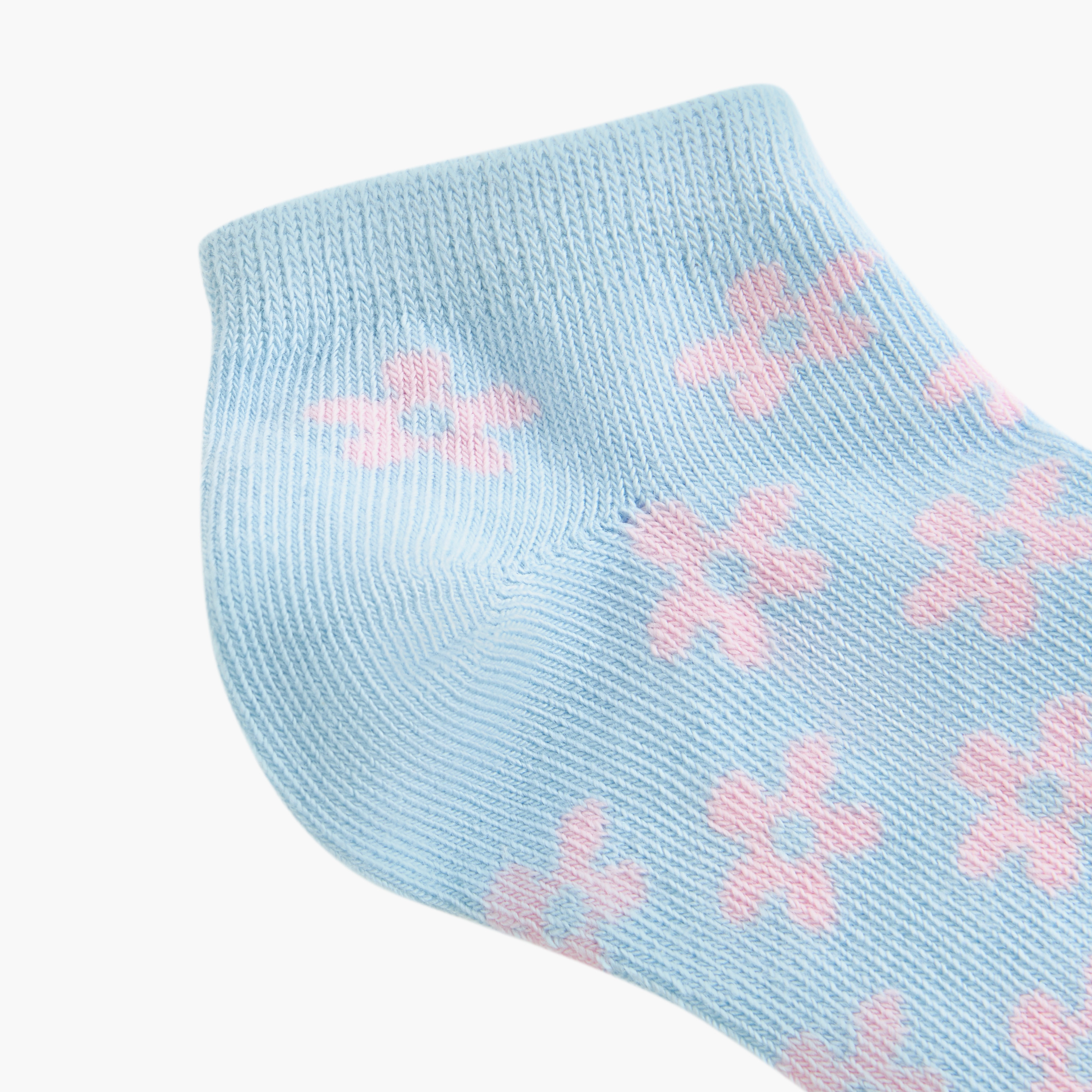 Juniors Textured Ankle Length Socks - Set of 7-baby-girls-accessories-socks-image-3