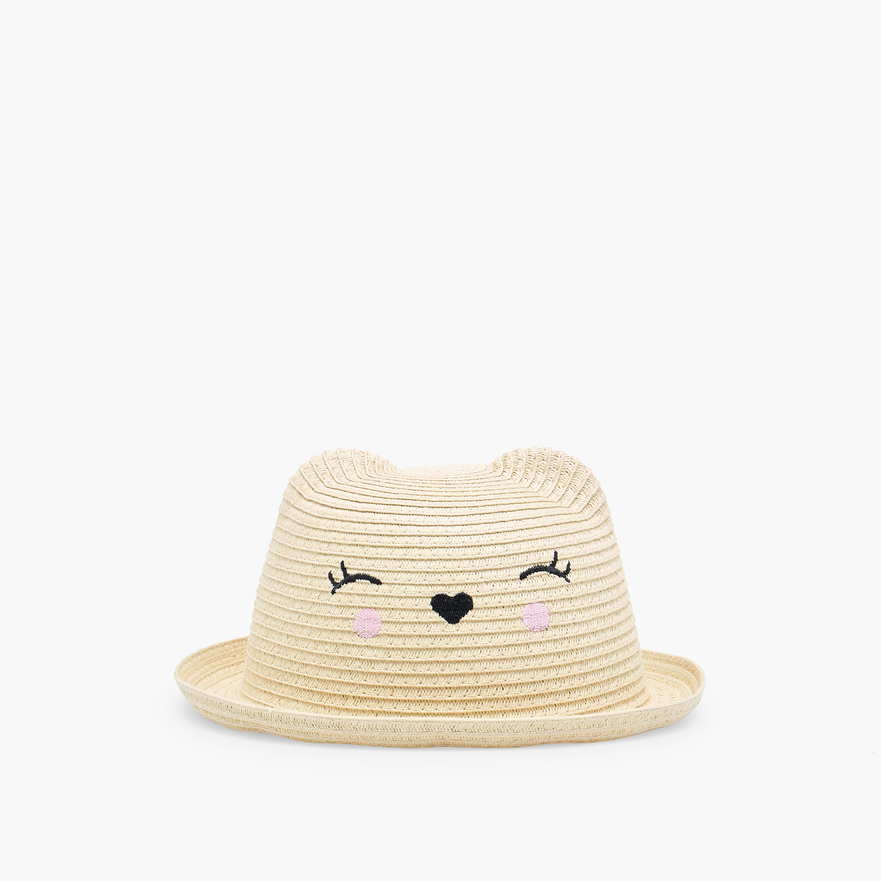 Juniors Cat Embroidered Hat-baby-girls-accessories-caps-image-1