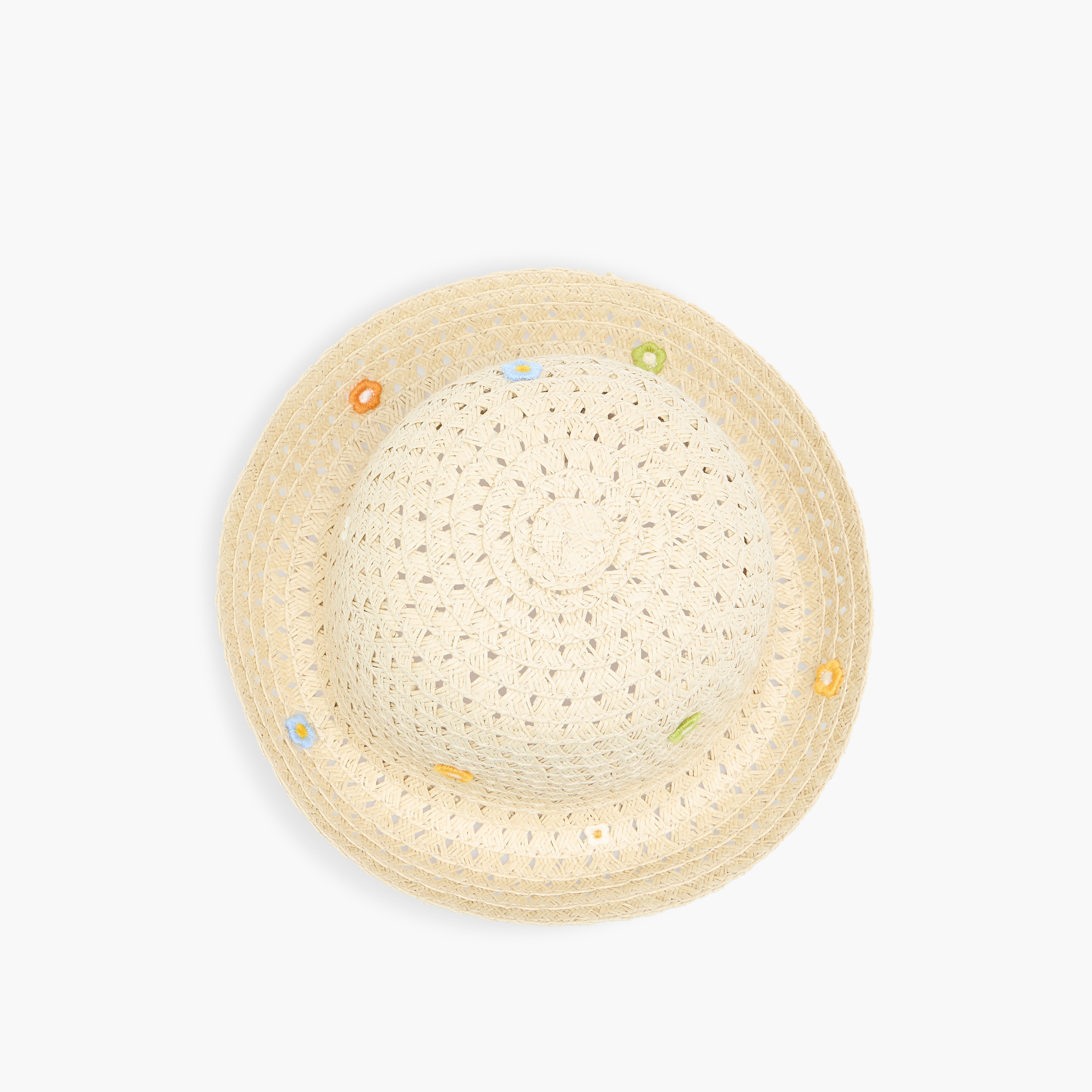 Juniors Textured Hat with Flower Applique-girls-accessories-caps-image-3
