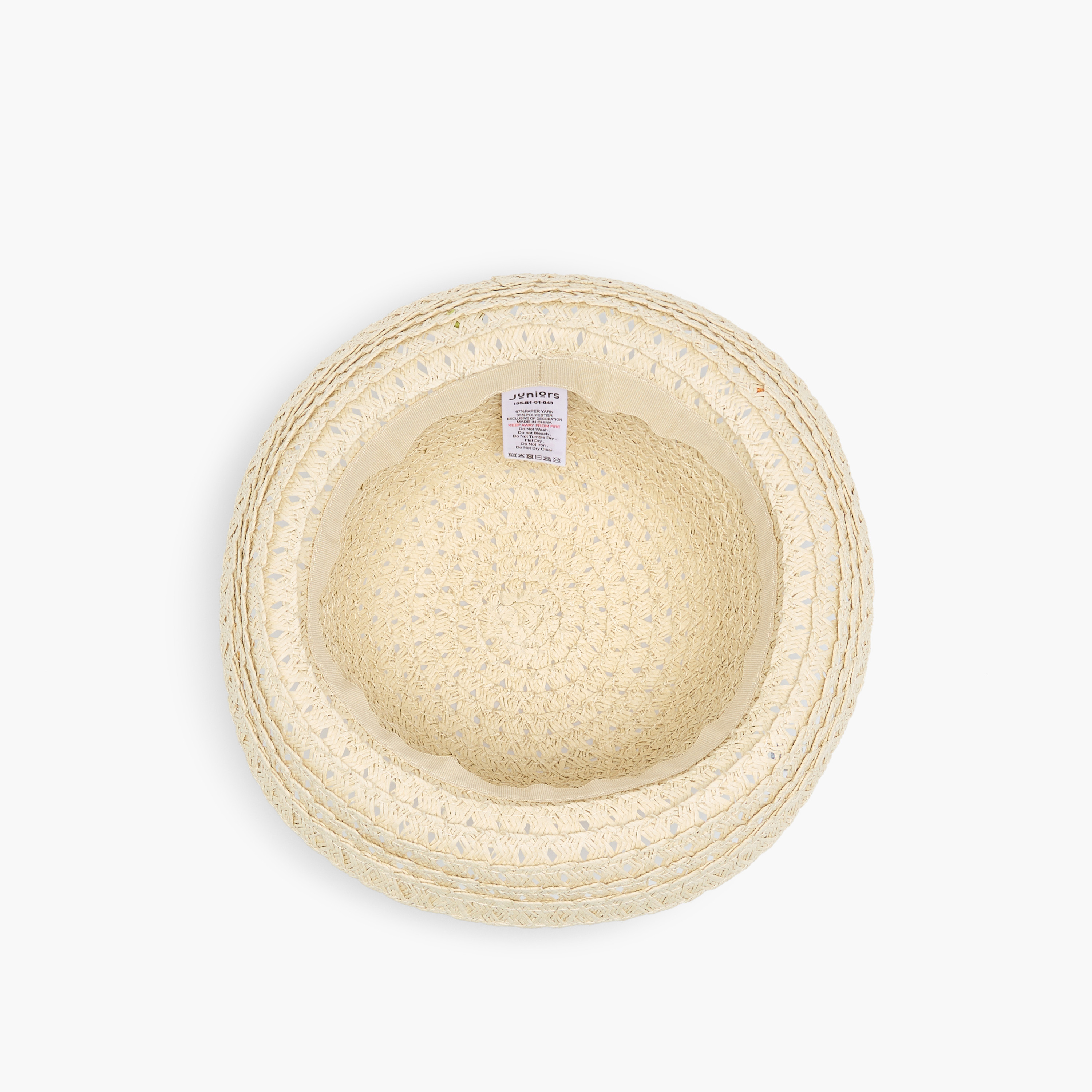 Juniors Textured Hat with Flower Applique-girls-accessories-caps-image-6