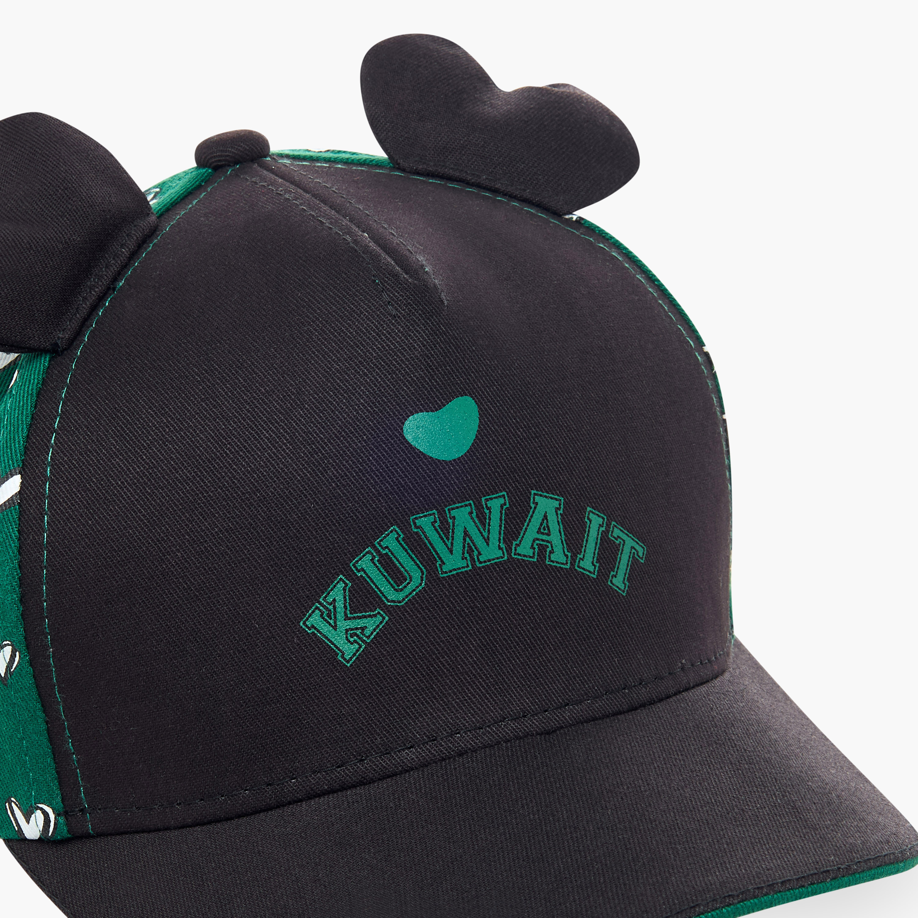 Juniors Kuwait National Day Print Cap with Hook and Loop Closure-girls-accessories-caps-image-5