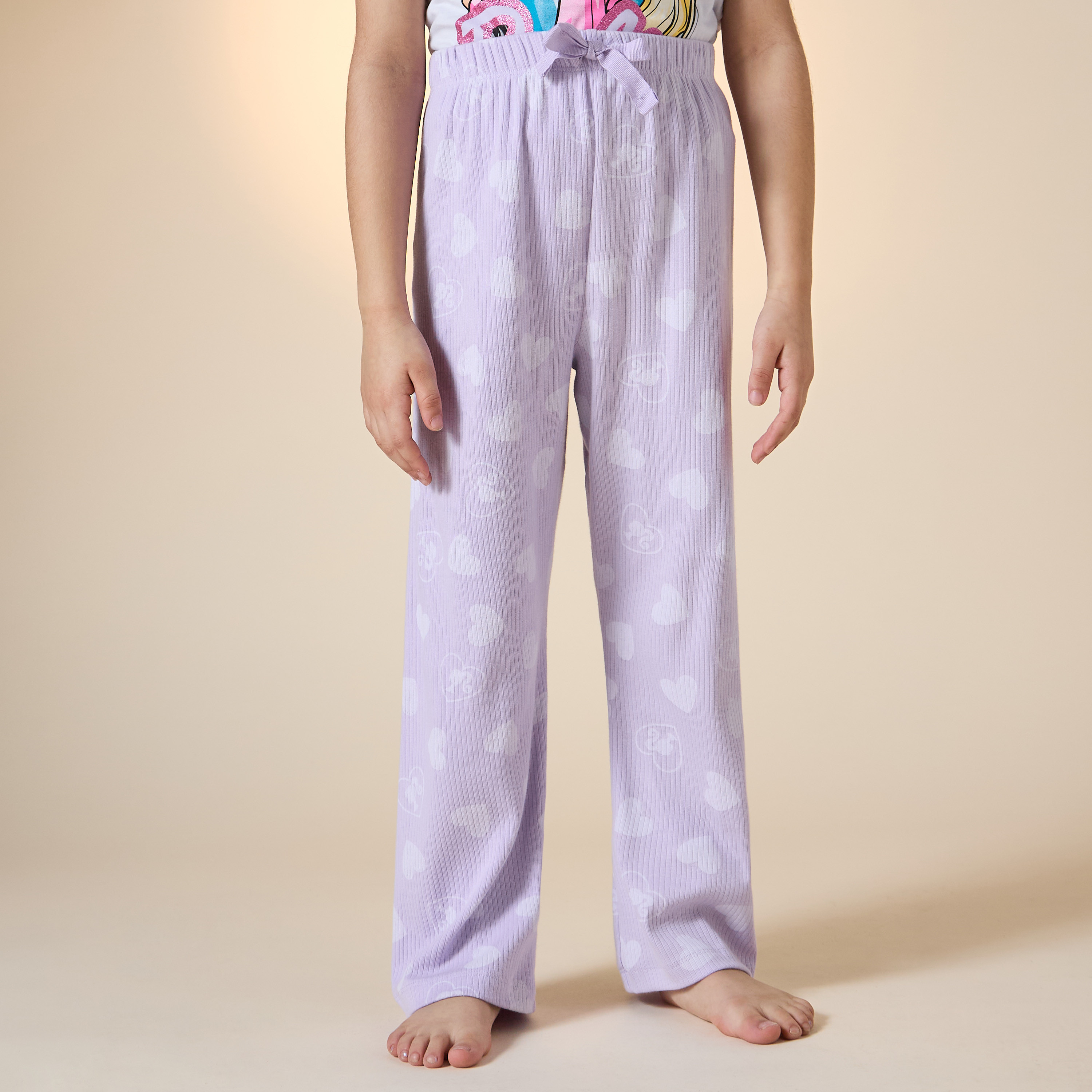 Barbie Print T-shirt and Pyjama Set-baby-girls-clothing-nightwear-pyjamasets-image-3