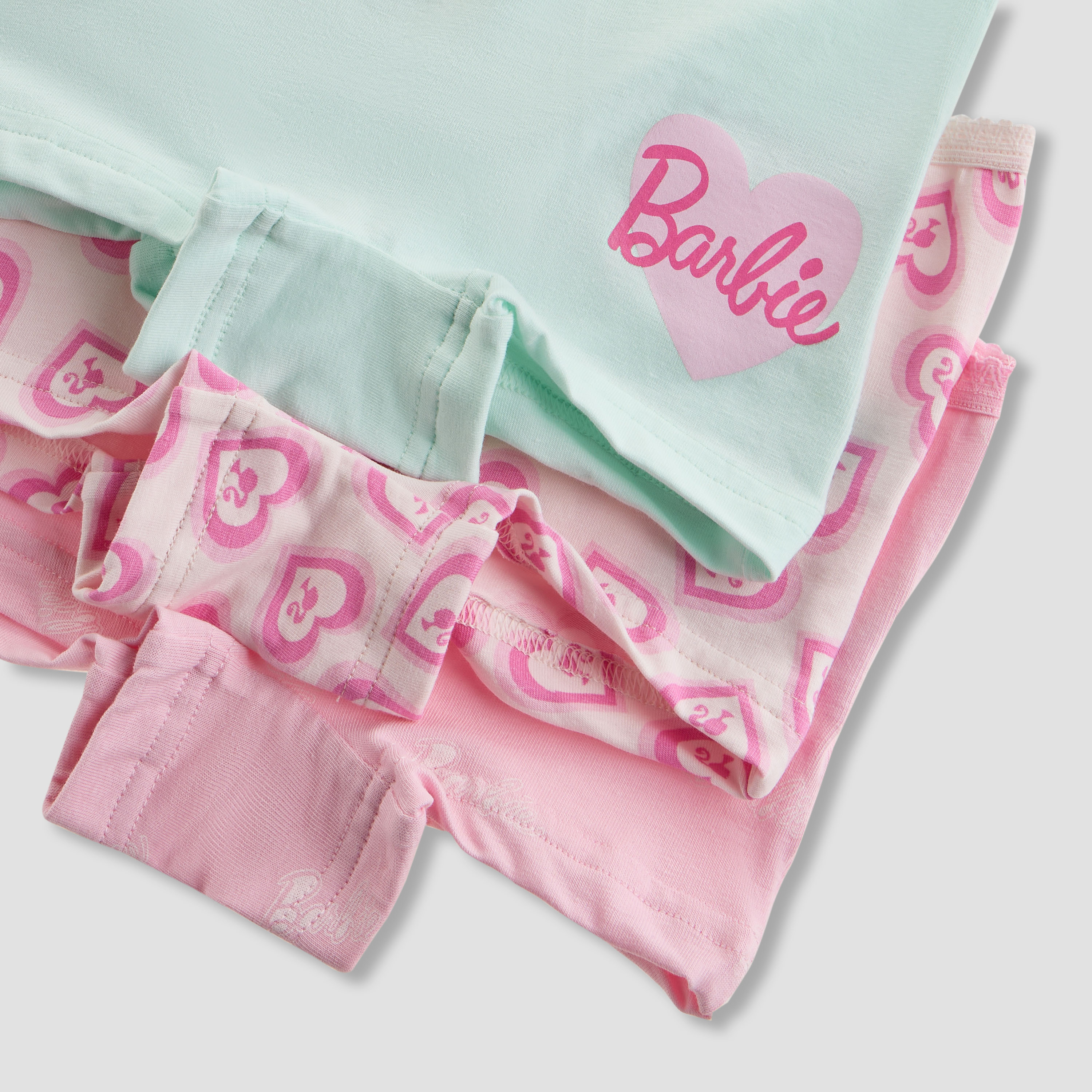 Pack of 3 Cotton Boxers with Barbie Print-baby-girls-clothing-innerwear-image-5