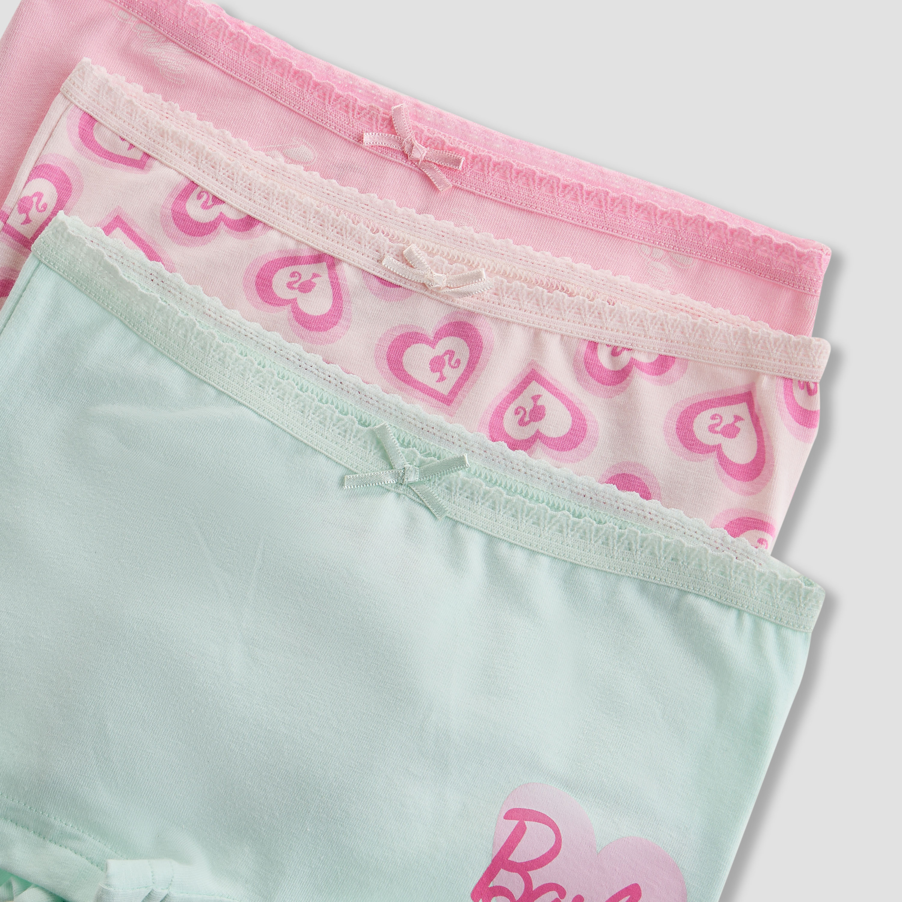 Pack of 3 Cotton Boxers with Barbie Print-baby-girls-clothing-innerwear-image-6