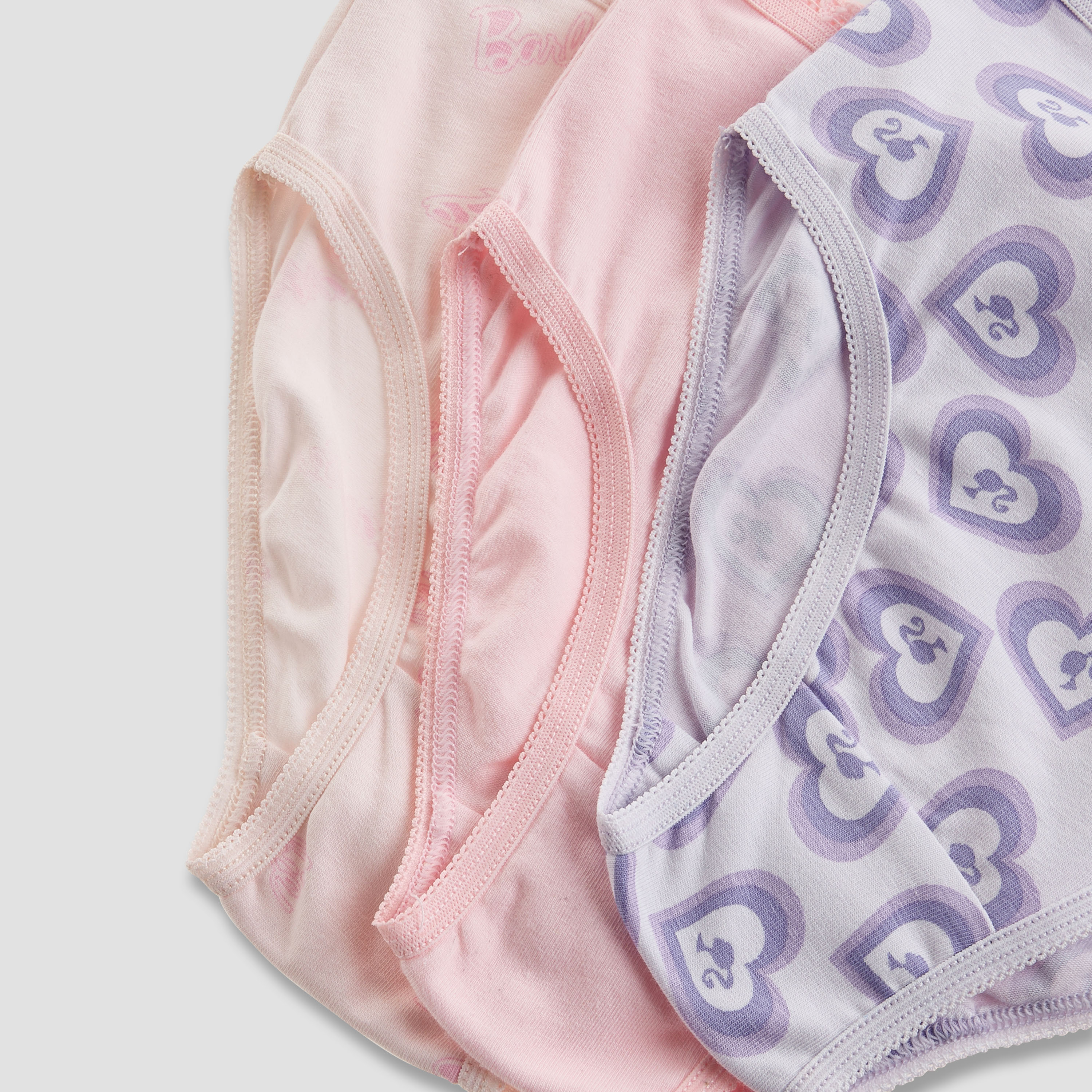 Pack of 3 Cotton Briefs with Barbie Print-baby-girls-clothing-innerwear-image-6
