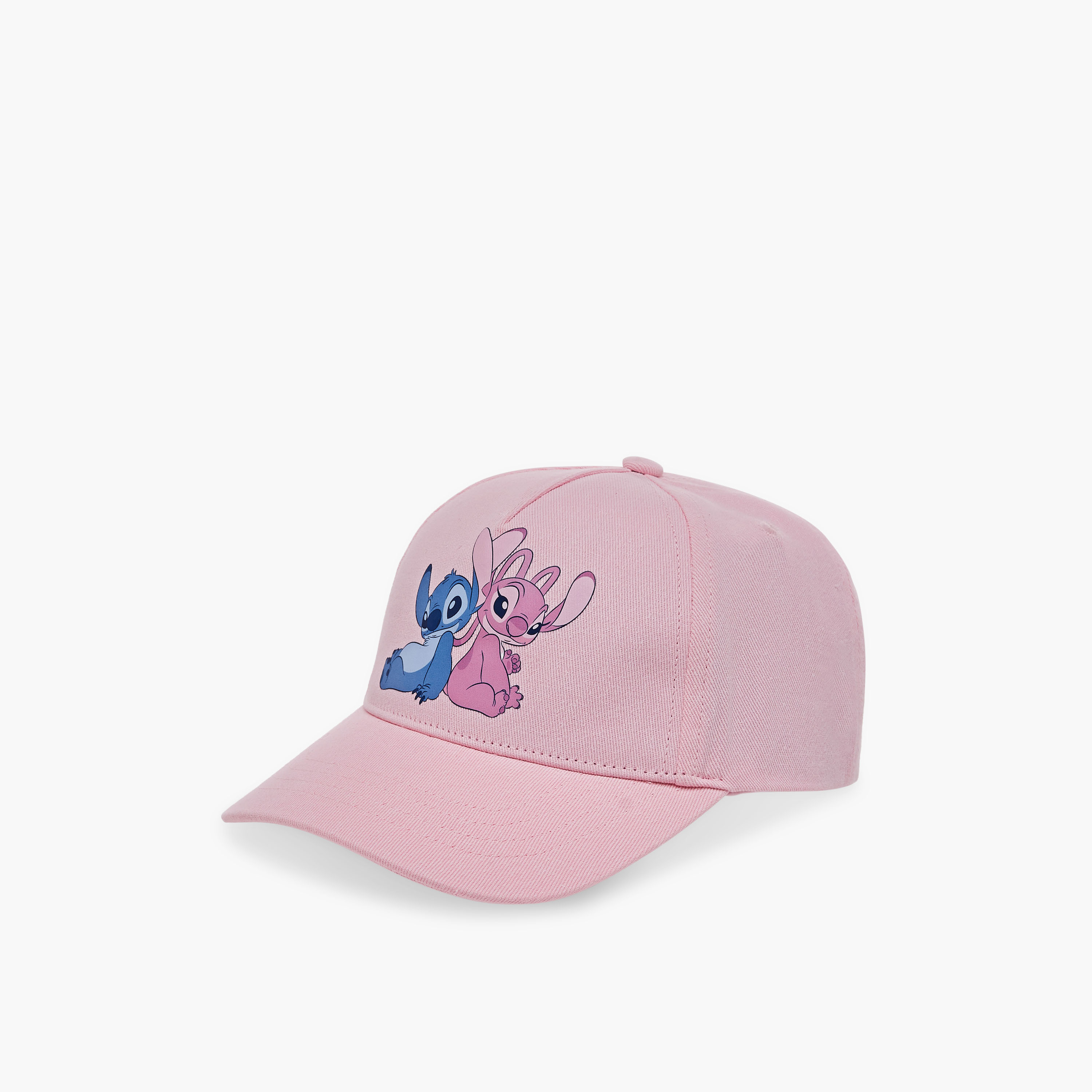 Disney Angel and Stitch Print Cap with Hook and Loop Closure-baby-girls-accessories-caps-image-2