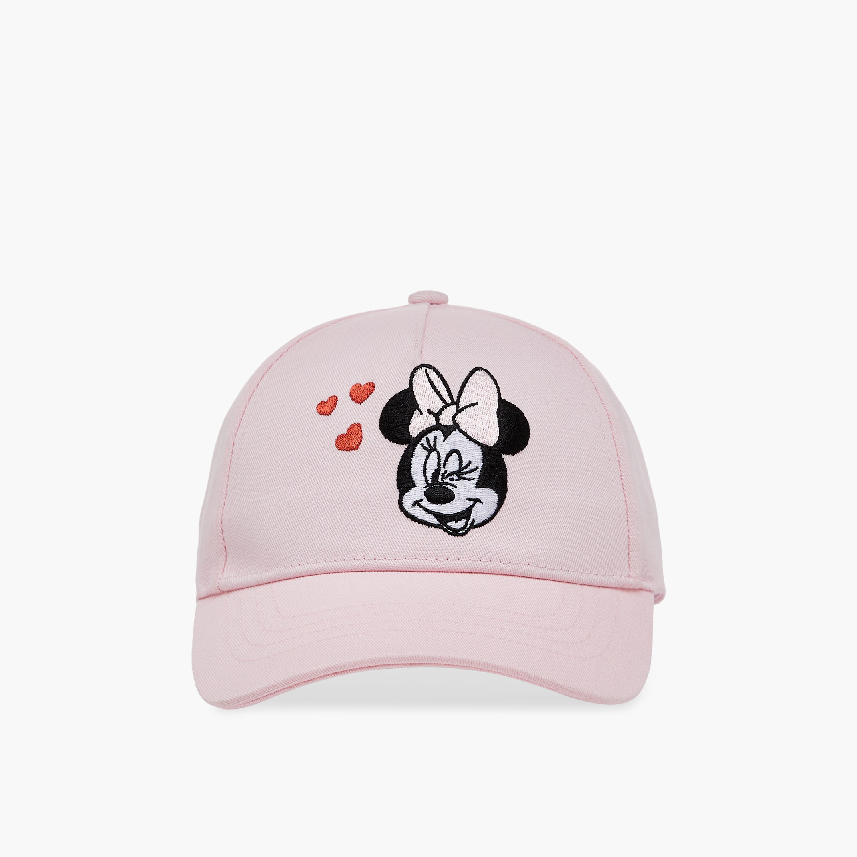 Disney Minnie Mouse Embroidered Cap with Hook and Loop Strap Closure-baby-girls-accessories-caps-image-1