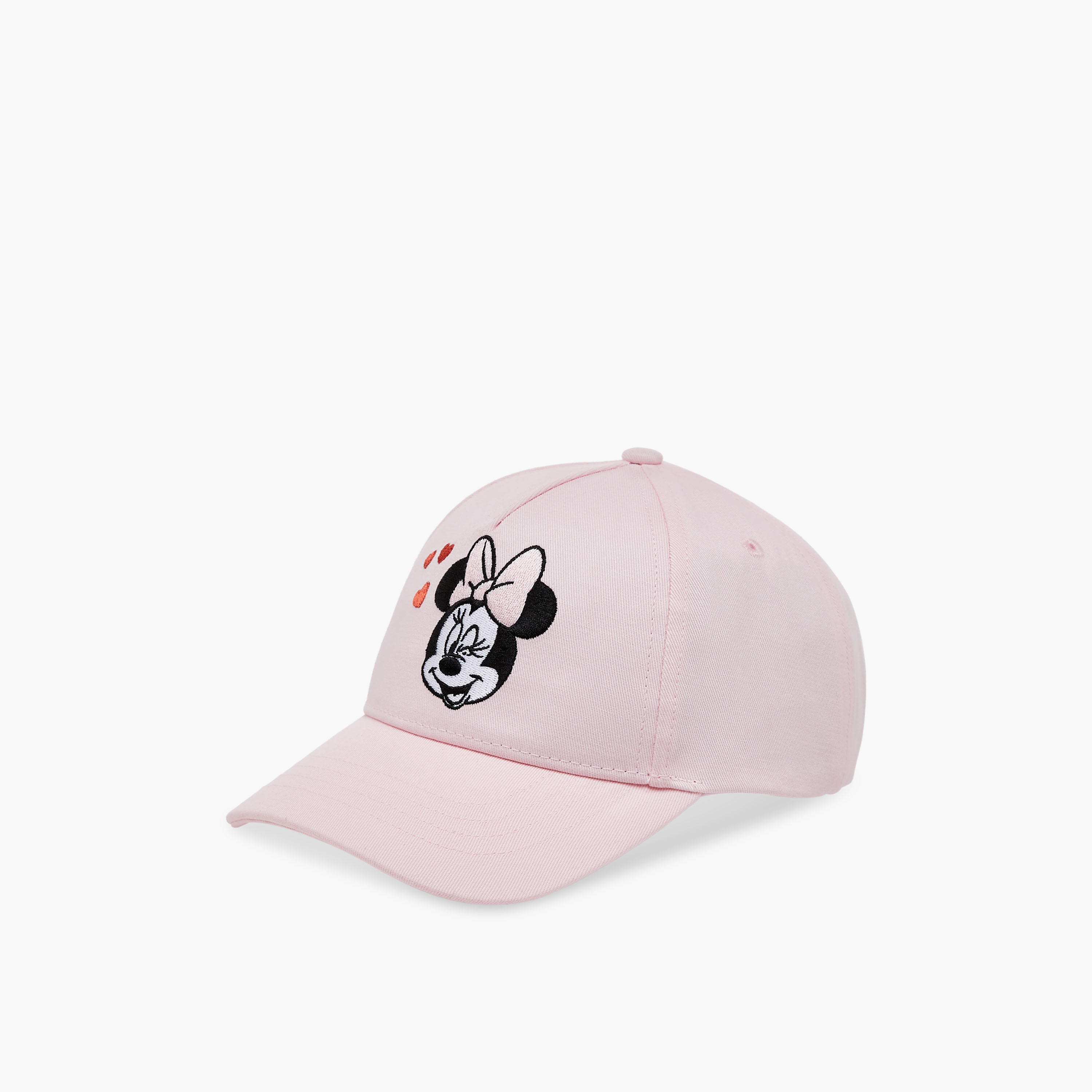 Disney Minnie Mouse Embroidered Cap with Hook and Loop Strap Closure-baby-girls-accessories-caps-image-2