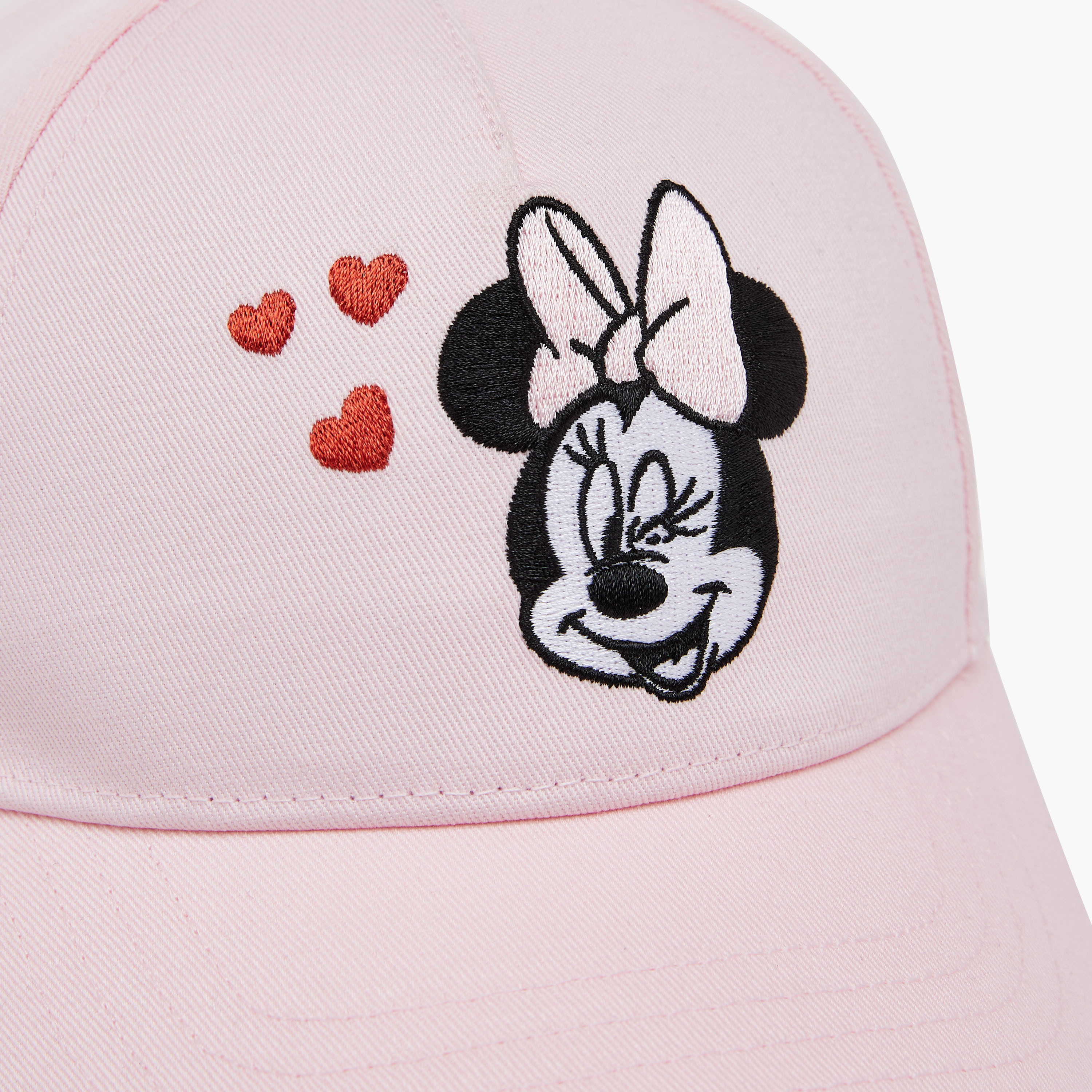Disney Minnie Mouse Embroidered Cap with Hook and Loop Strap Closure-baby-girls-accessories-caps-image-5