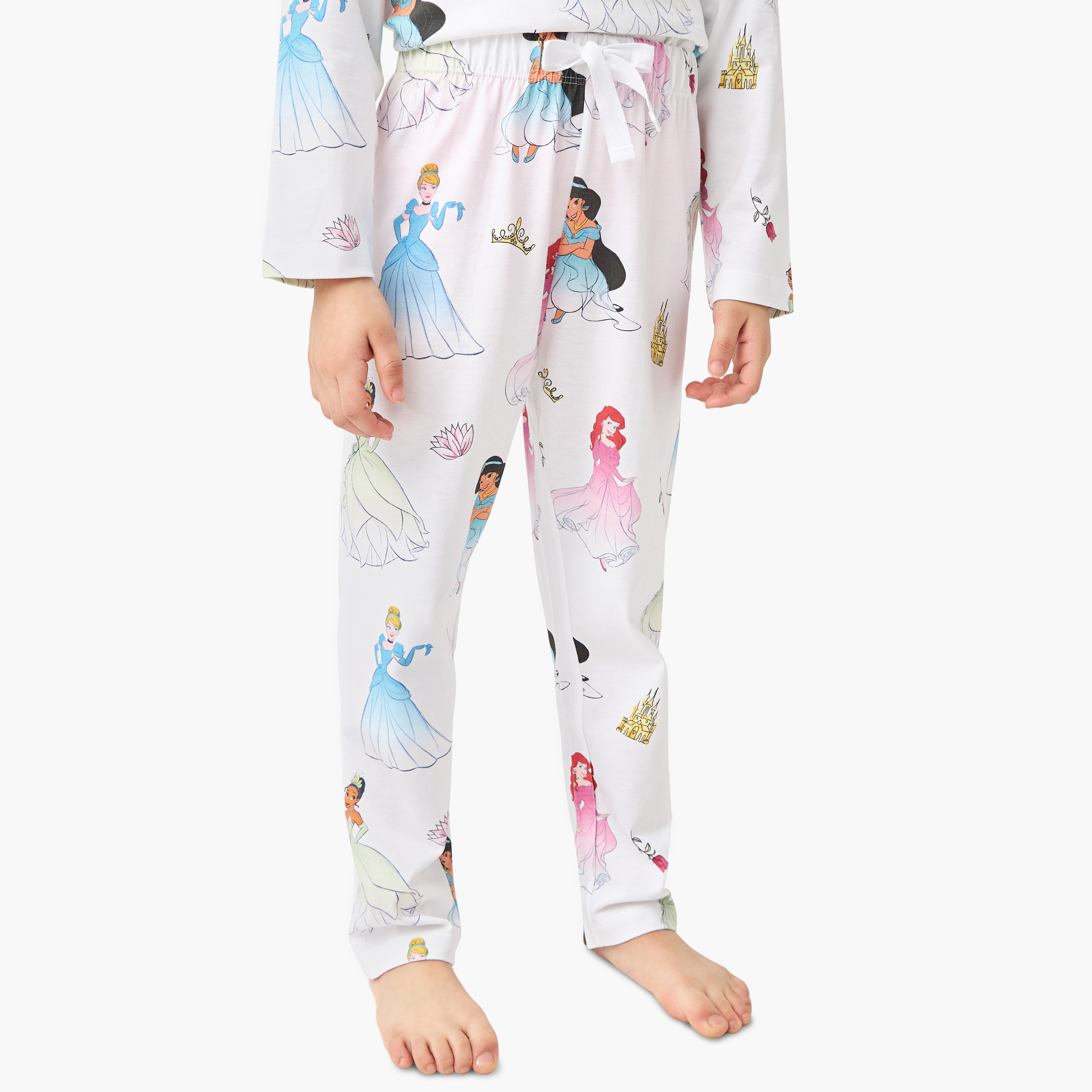 طقم بنطلون بيجاما وتيشيرت بطبعات برنسيس من ديزني-girls-clothing-nightwear-image-3