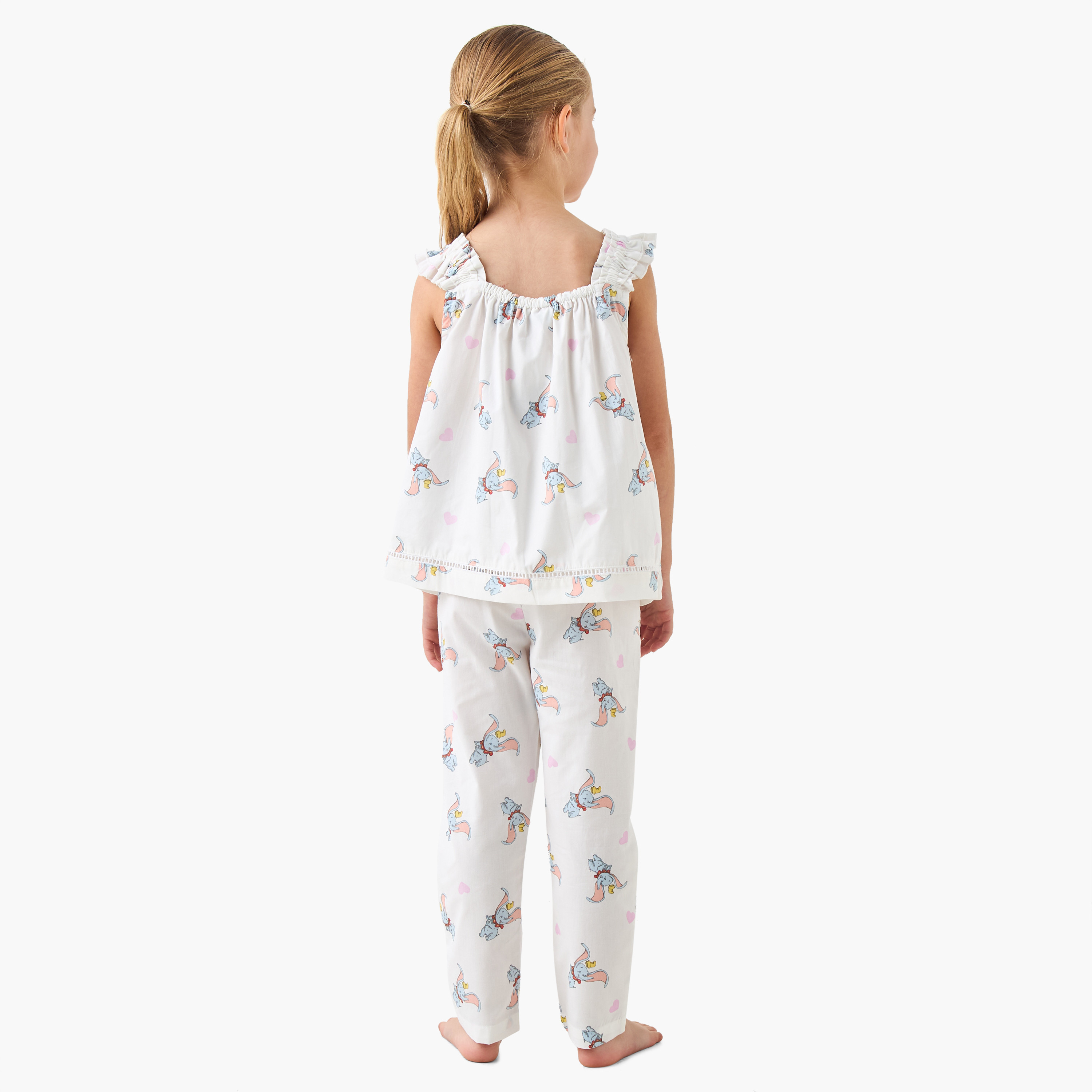 Disney Dumbo Print Top and Pyjama Set-baby-girls-clothing-nightwear-pyjamasets-image-2