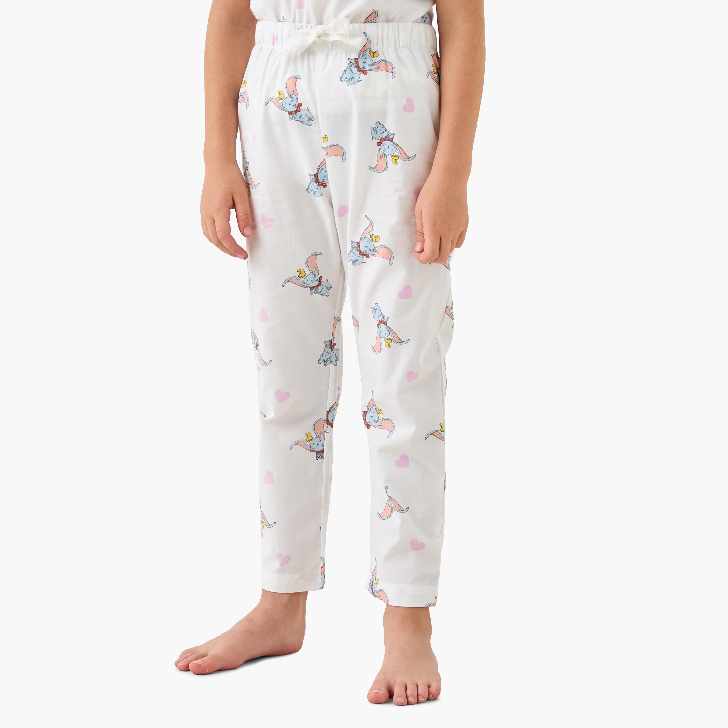 Disney Dumbo Print Top and Pyjama Set-baby-girls-clothing-nightwear-pyjamasets-image-4