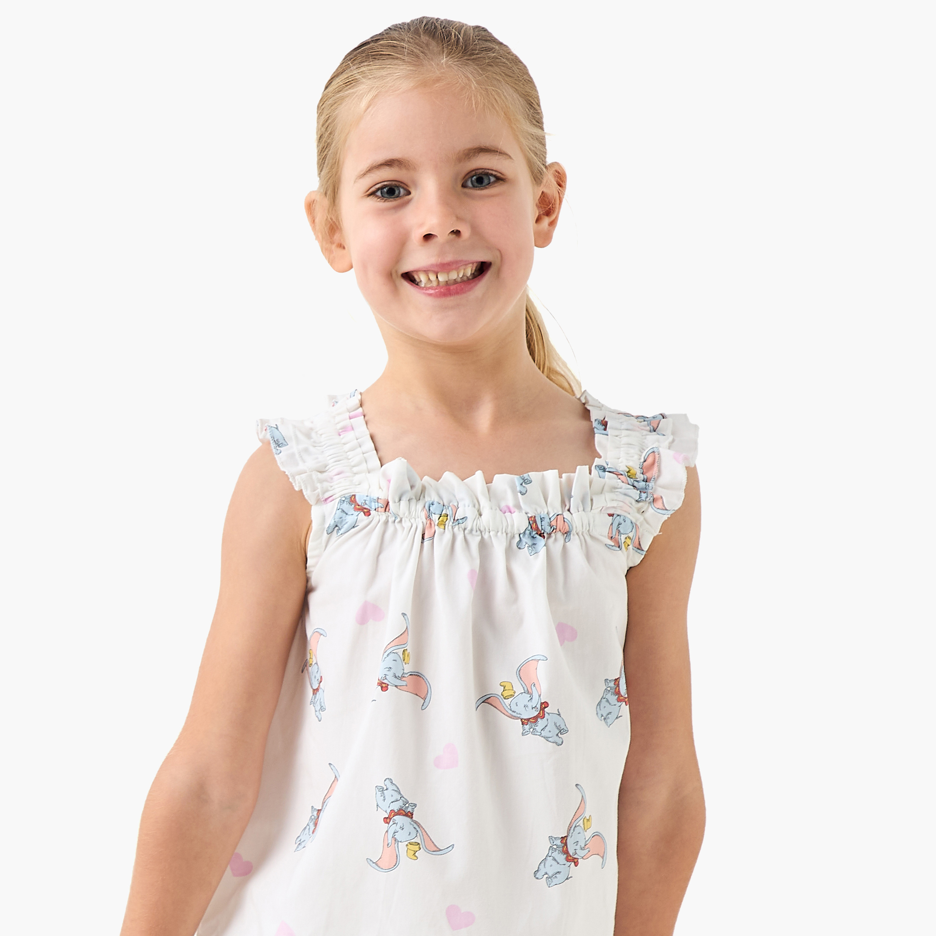 Disney Dumbo Print Top and Pyjama Set-baby-girls-clothing-nightwear-pyjamasets-image-5