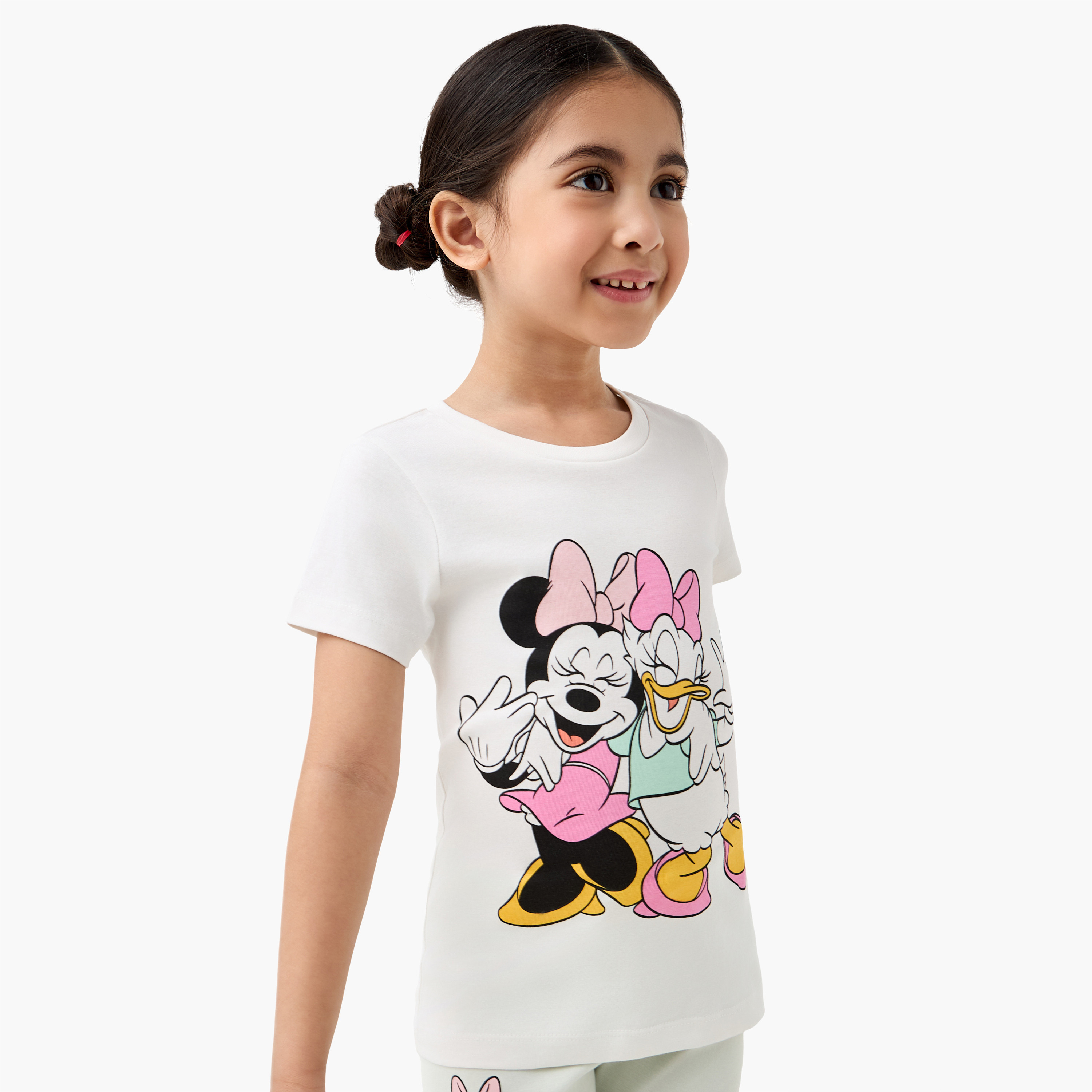 Disney Minnie Mouse and Daisy Duck Print T-shirt and Pyjamas - Set of 2-girls-clothing-multipacks-image-3