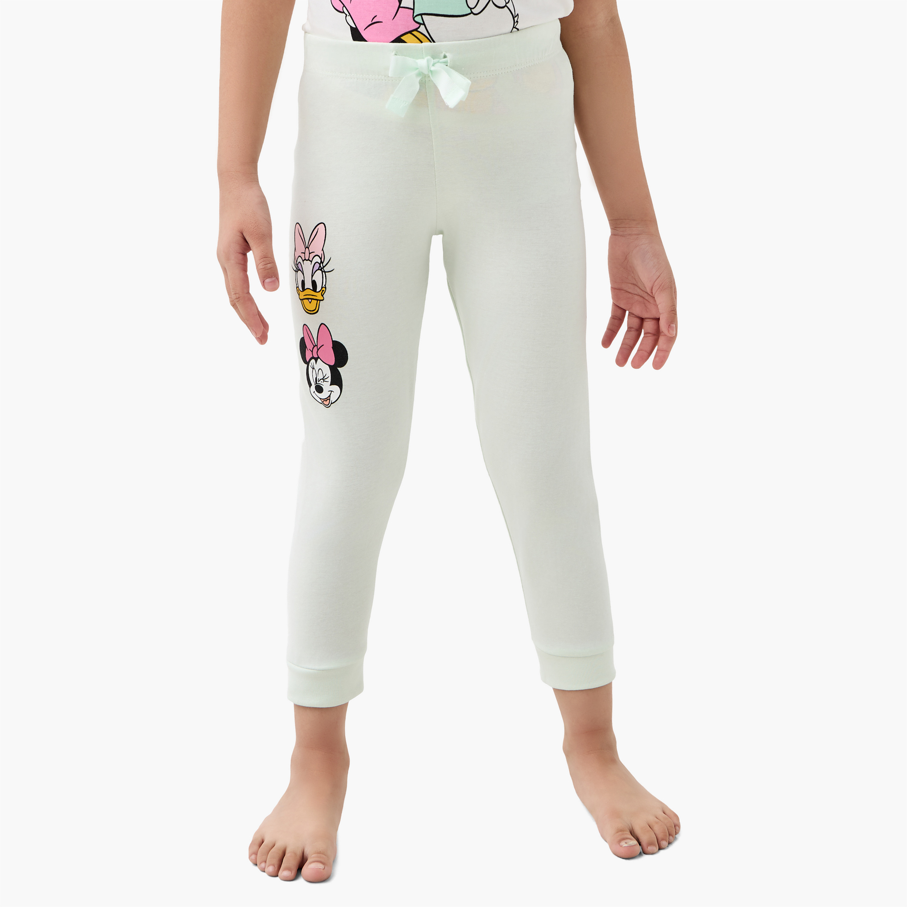 Disney Minnie Mouse and Daisy Duck Print T-shirt and Pyjamas - Set of 2-girls-clothing-multipacks-image-4