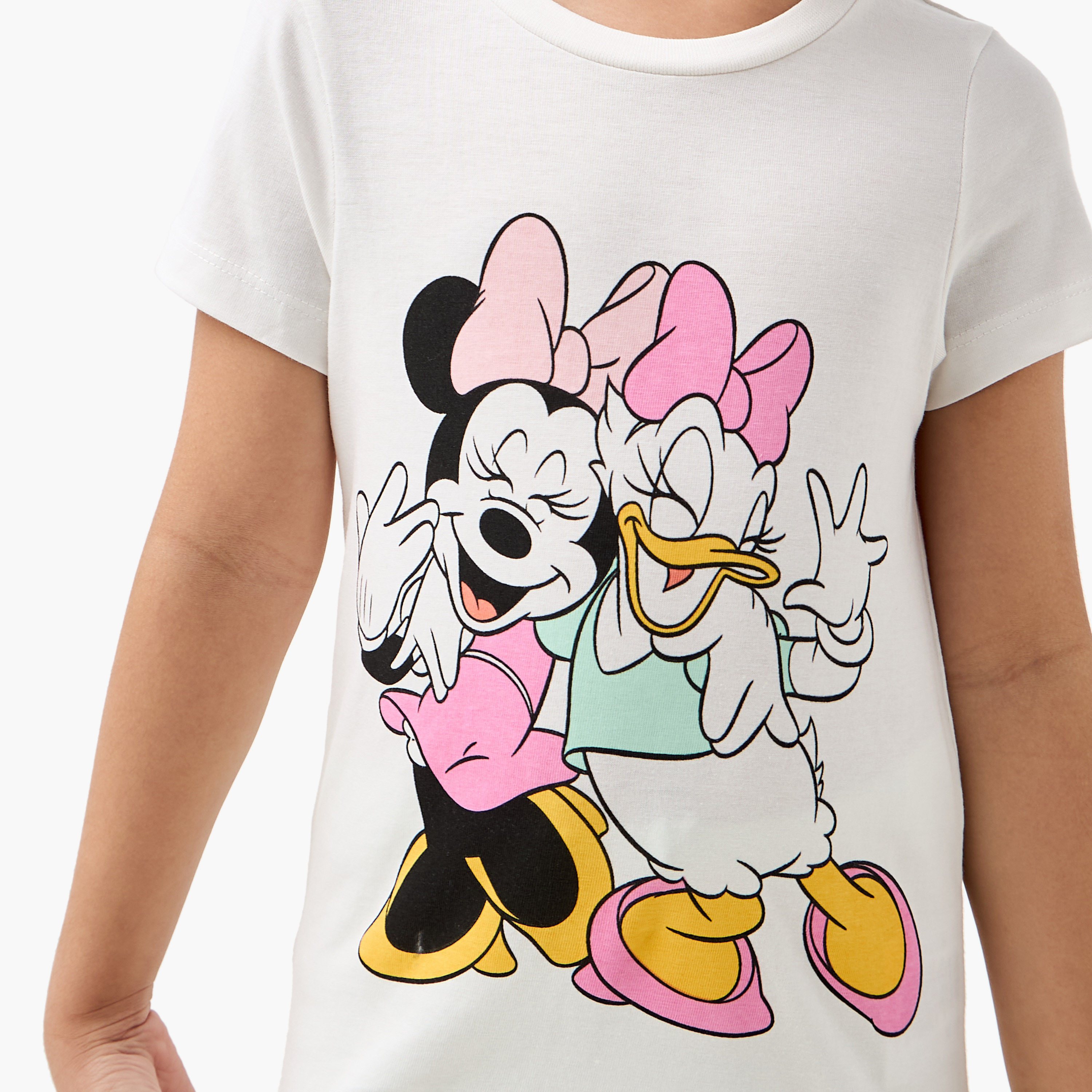 Disney Minnie Mouse and Daisy Duck Print T-shirt and Pyjamas - Set of 2-girls-clothing-multipacks-image-6