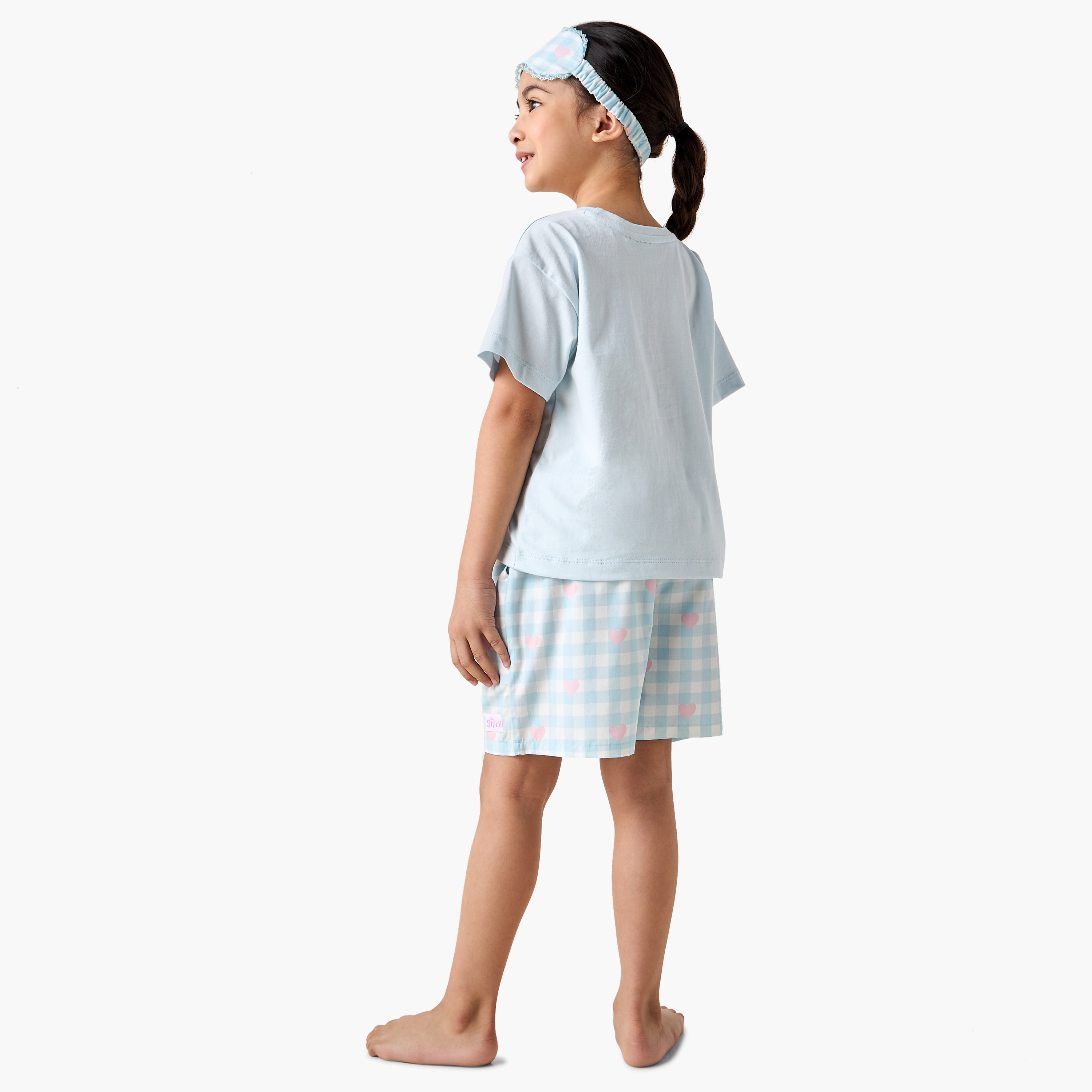 طقم شورت وتيشيرت بطبعات ستيتش من ديزني-girls-clothing-nightwear-image-4