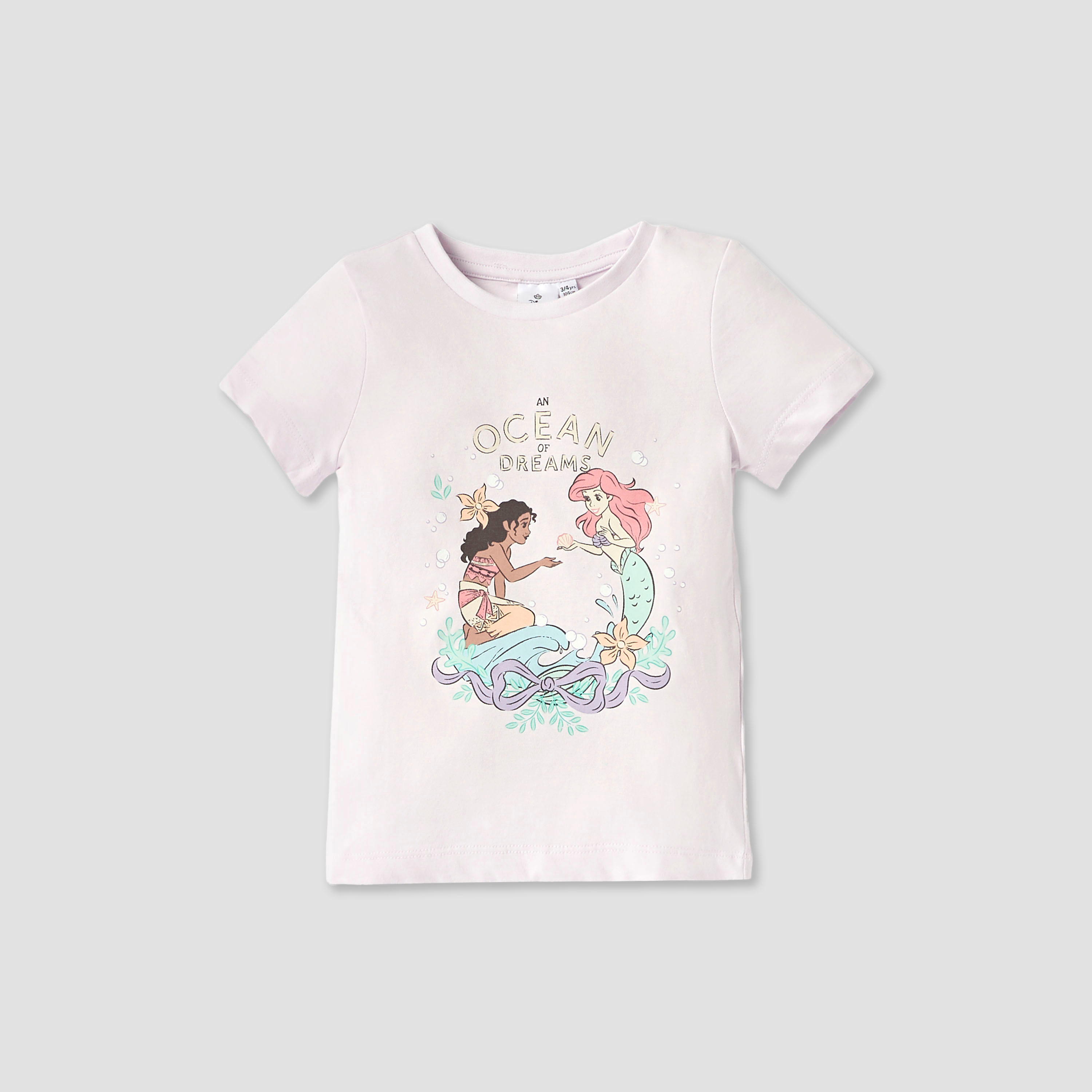 Disney Princess Print T-shirts and Pyjamas - Set of 2-girls-clothing-nightwear-image-2