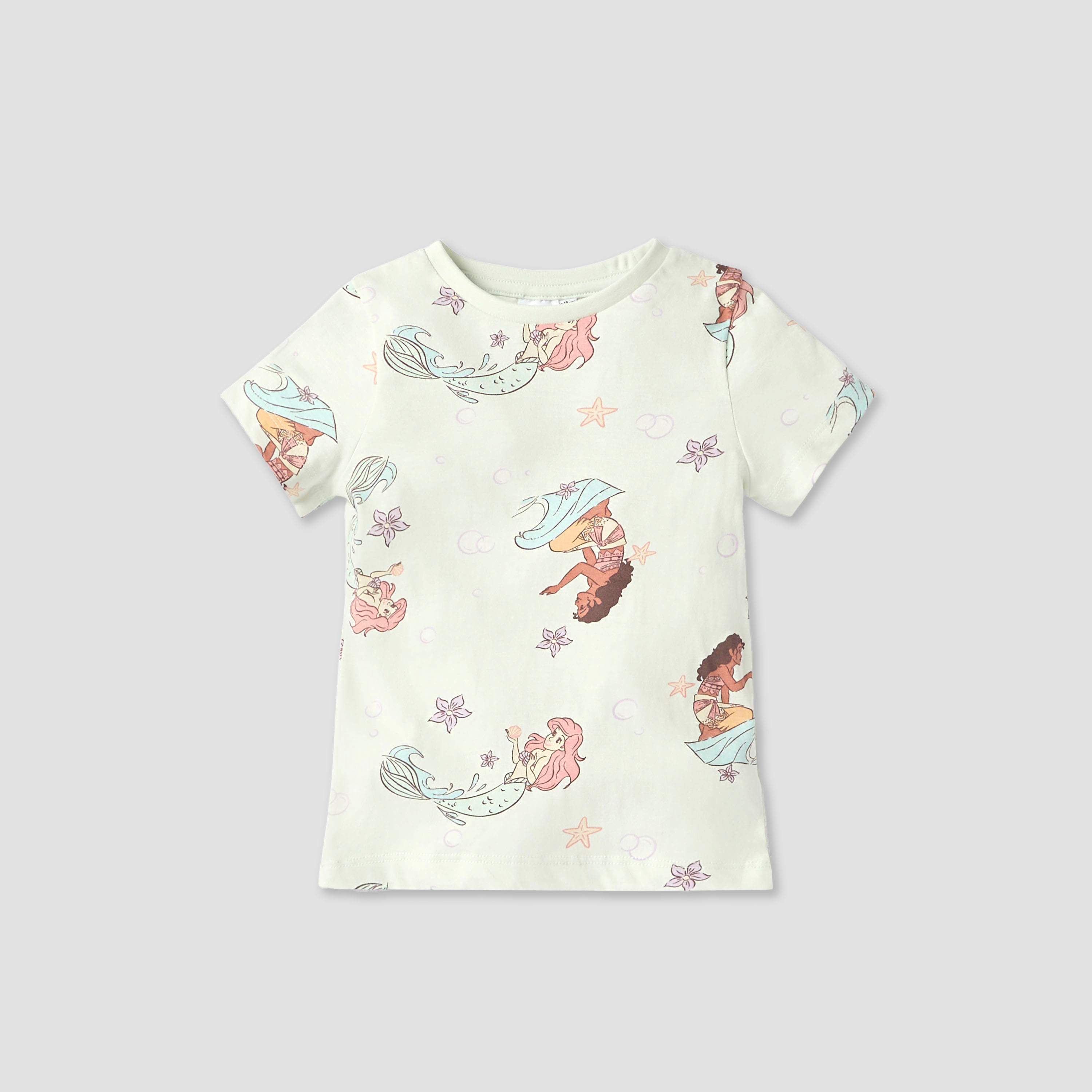 Disney Princess Print T-shirts and Pyjamas - Set of 2-girls-clothing-nightwear-image-3