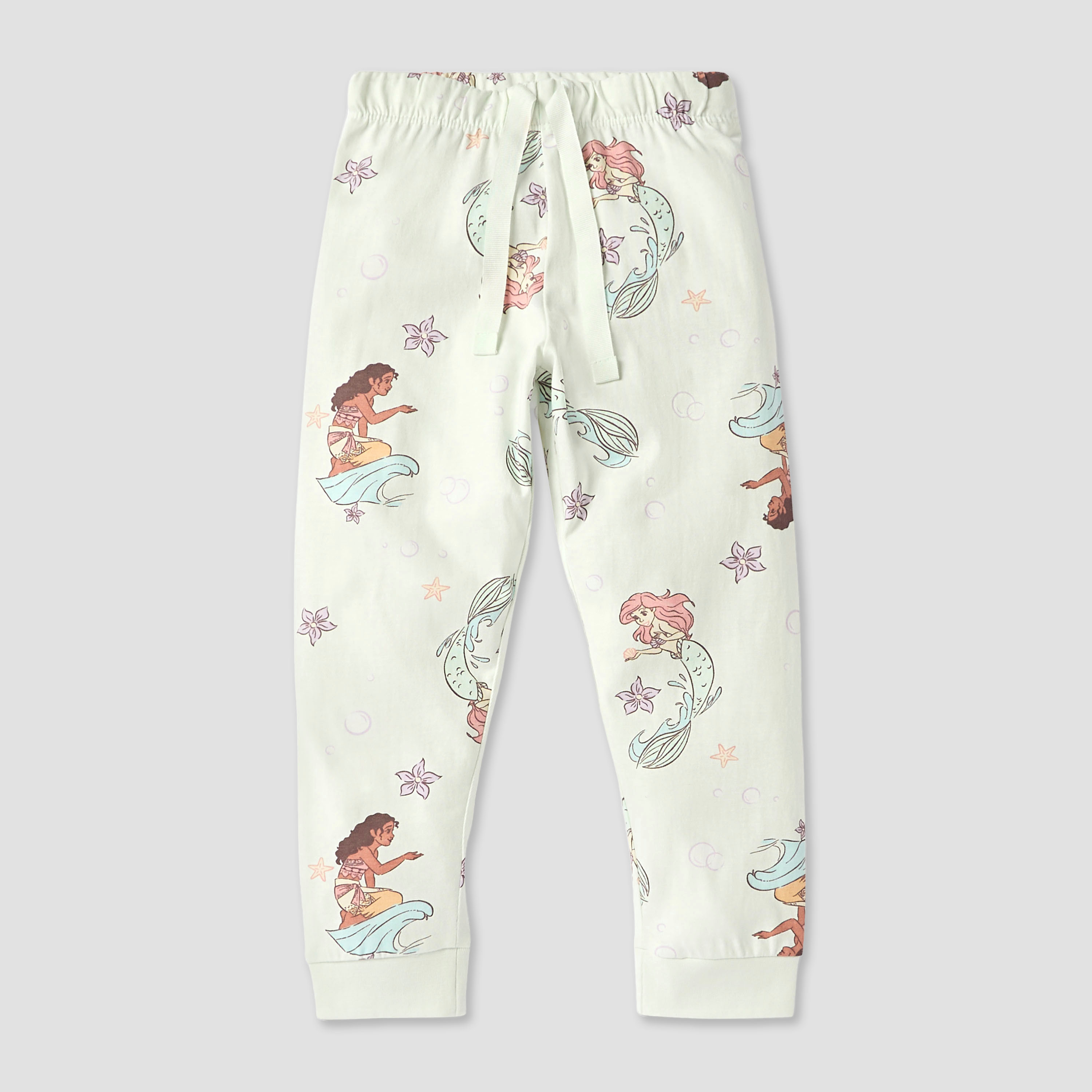 Disney Princess Print T-shirts and Pyjamas - Set of 2-girls-clothing-nightwear-image-4