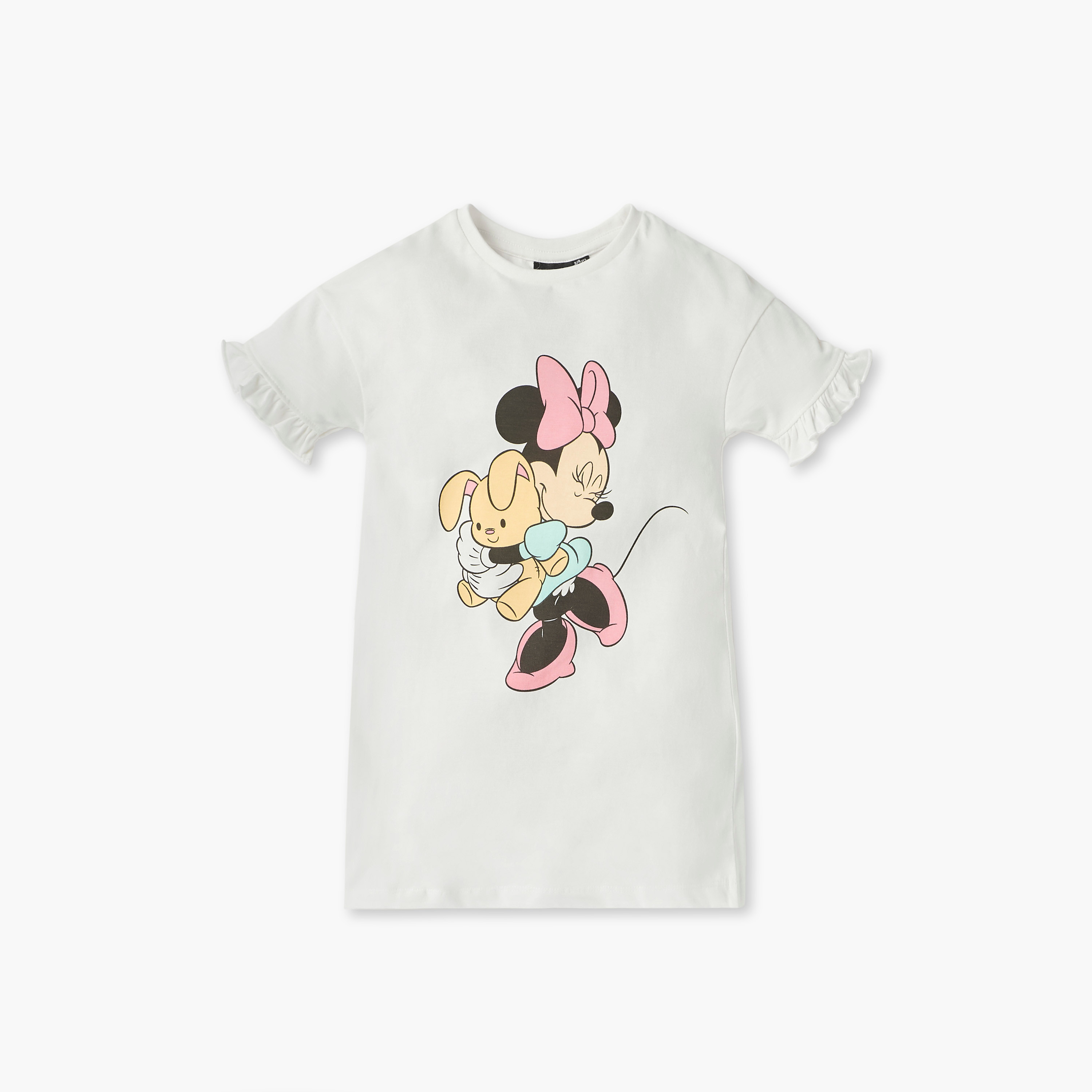 Disney Minnie Mouse Print Night Dress with Short Sleeves - Set of 2-girls-clothing-nightwear-image-2