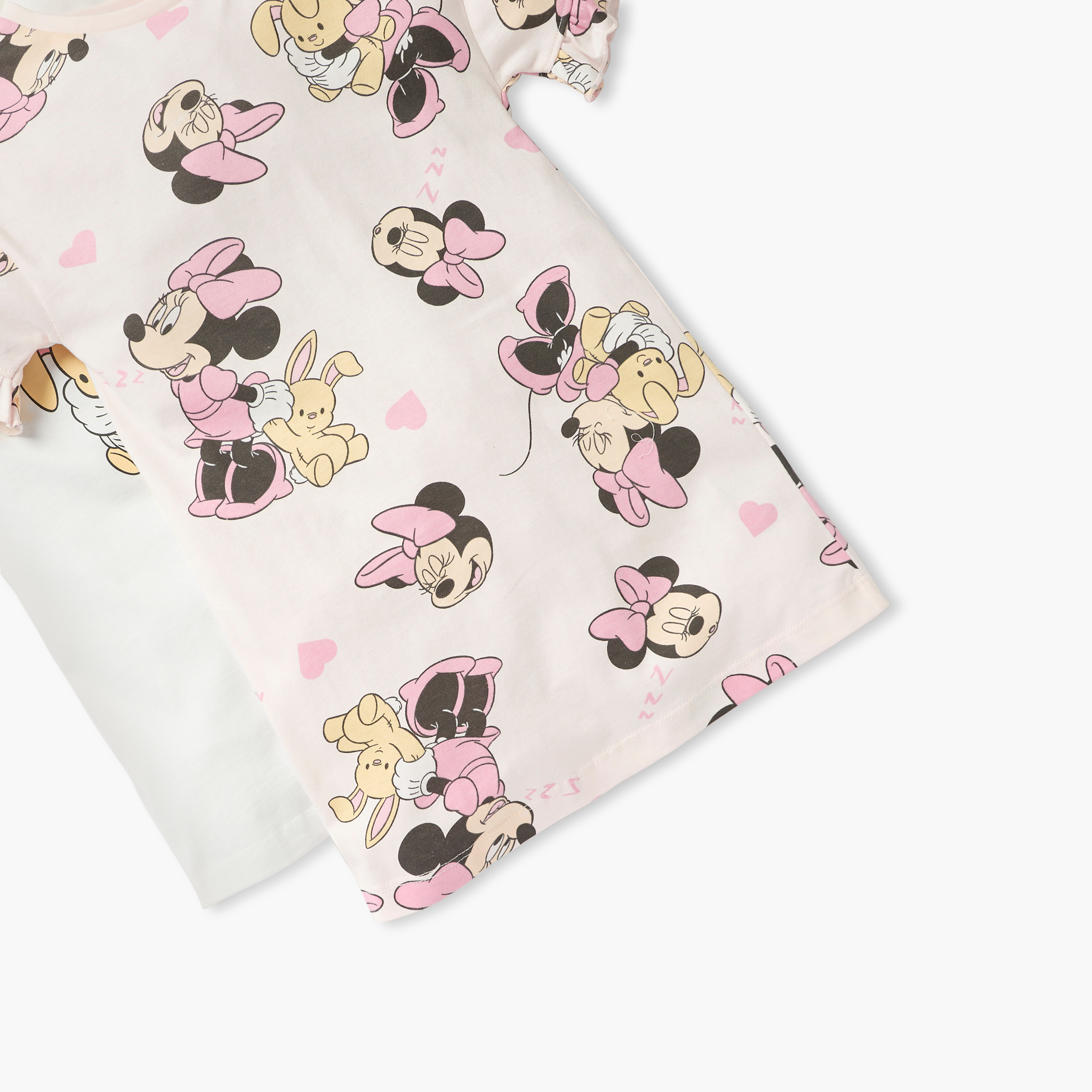 Disney Minnie Mouse Print Night Dress with Short Sleeves - Set of 2-girls-clothing-nightwear-image-5
