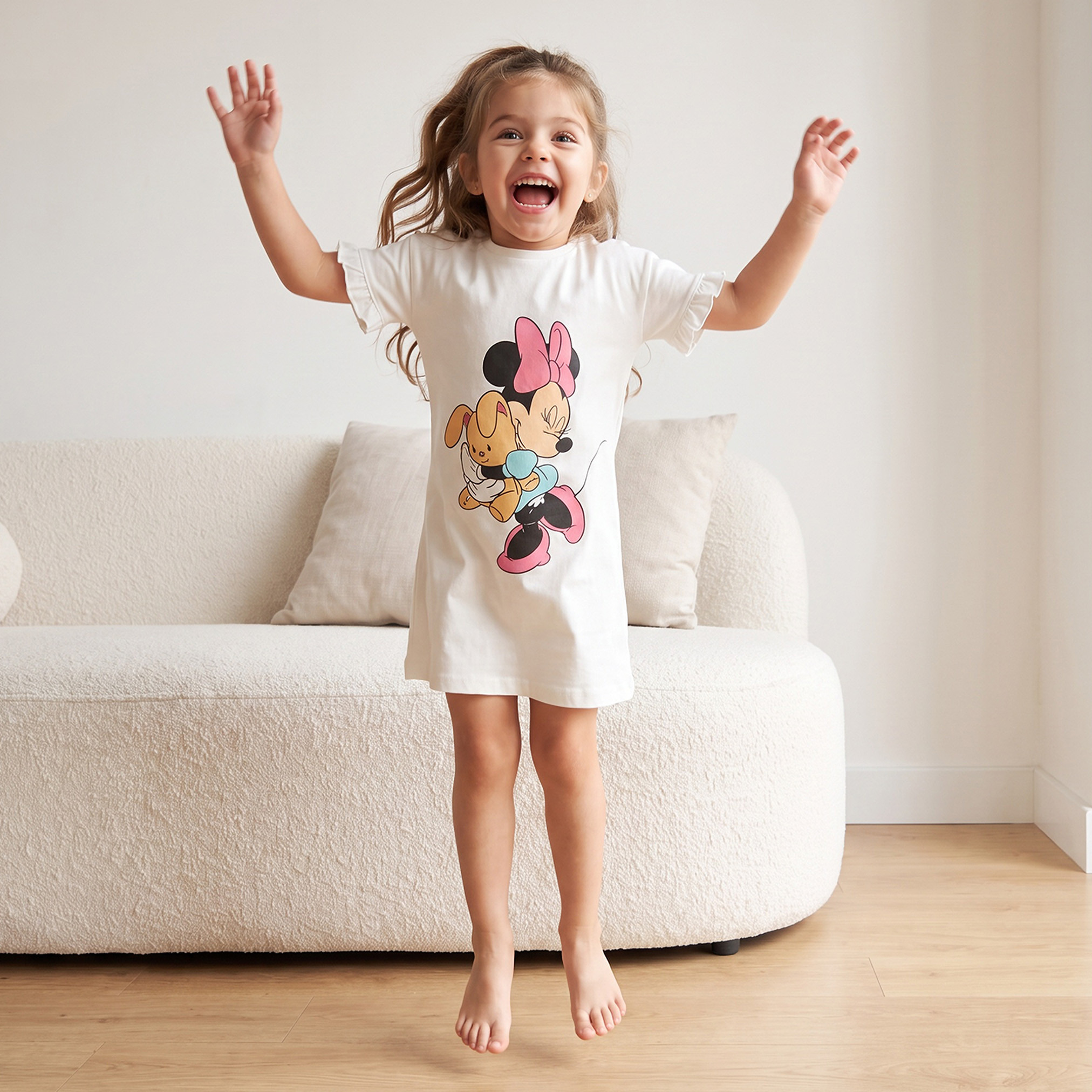 فستان نوم بطبعات ميني ماوس وأكمام قصيرة من ديزني - قطعتين-girls-clothing-nightwear-image-6