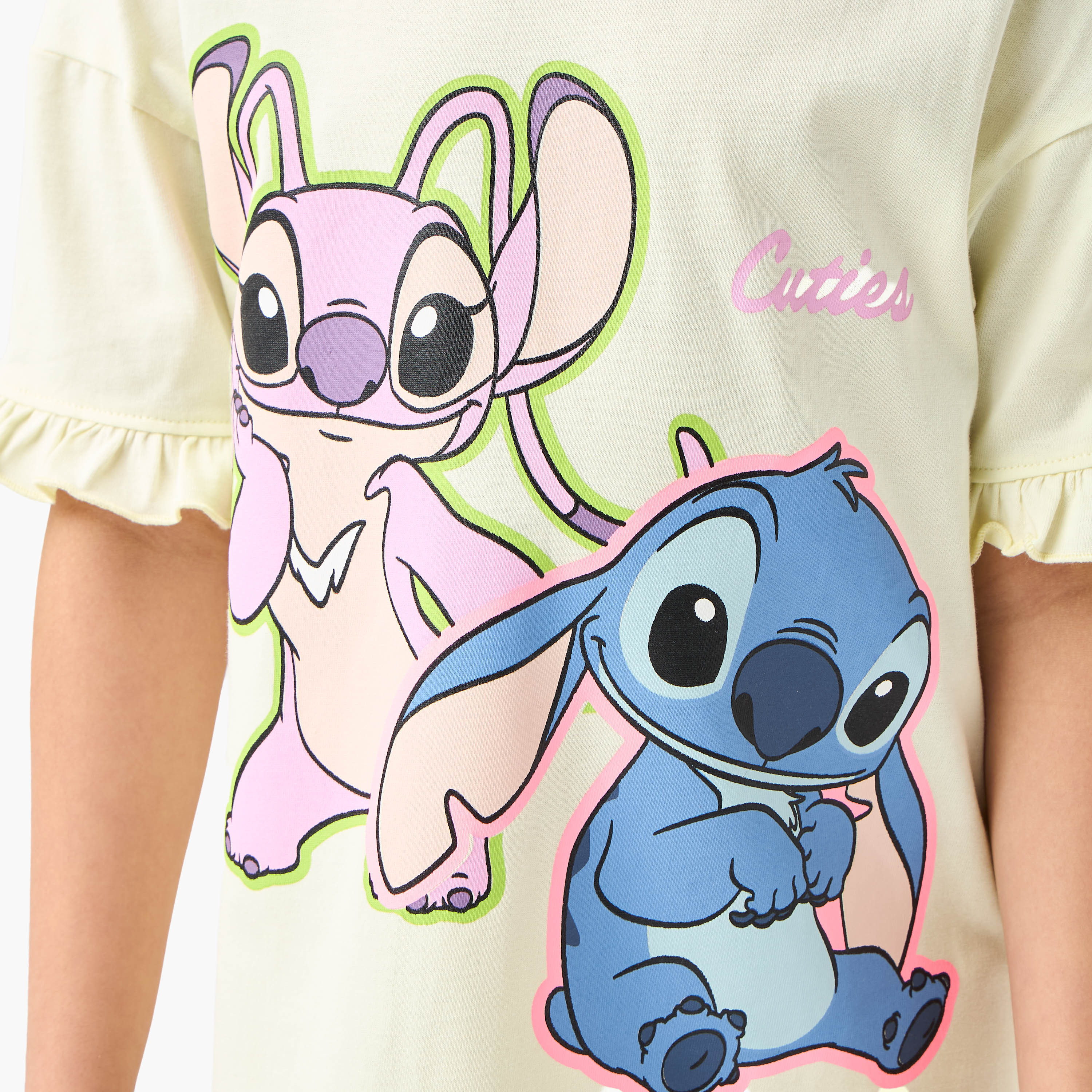 Disney Lilo and Stitch Print Night Dress with Round Neck - Set of 2-girls-clothing-nightwear-image-5