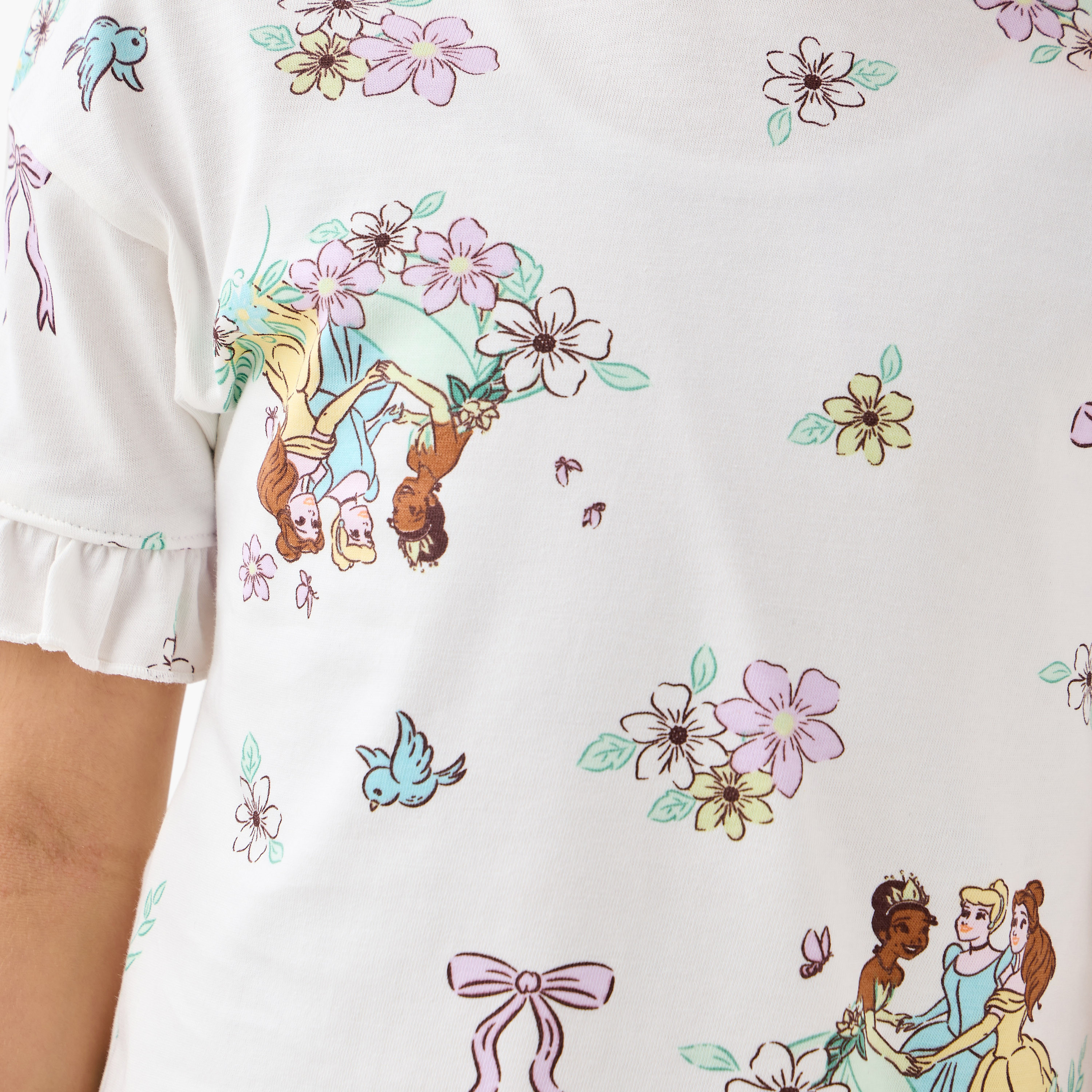 فستان نوم بأكمام قصيرة وطبعات من ديزني - طقم من قطعتين-girls-clothing-nightwear-image-5