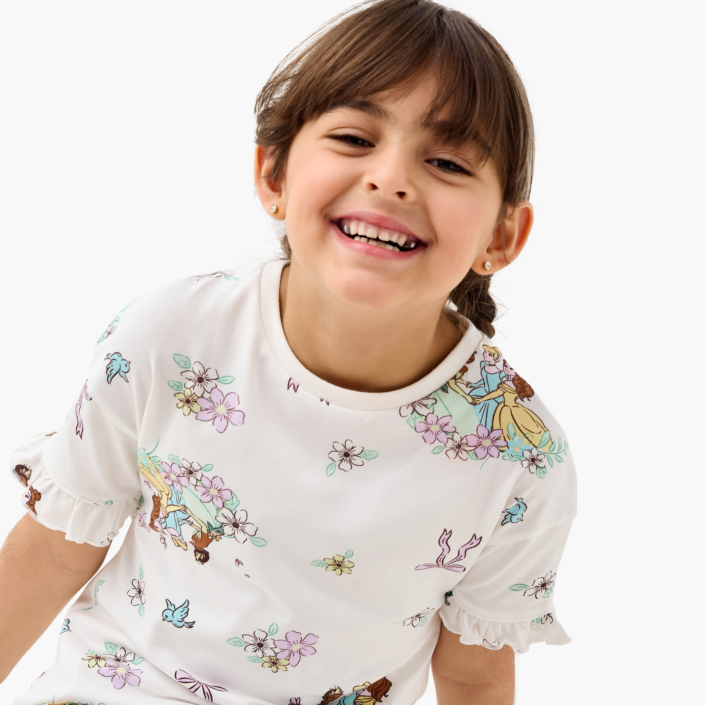 فستان نوم بأكمام قصيرة وطبعات من ديزني - طقم من قطعتين-girls-clothing-nightwear-image-6