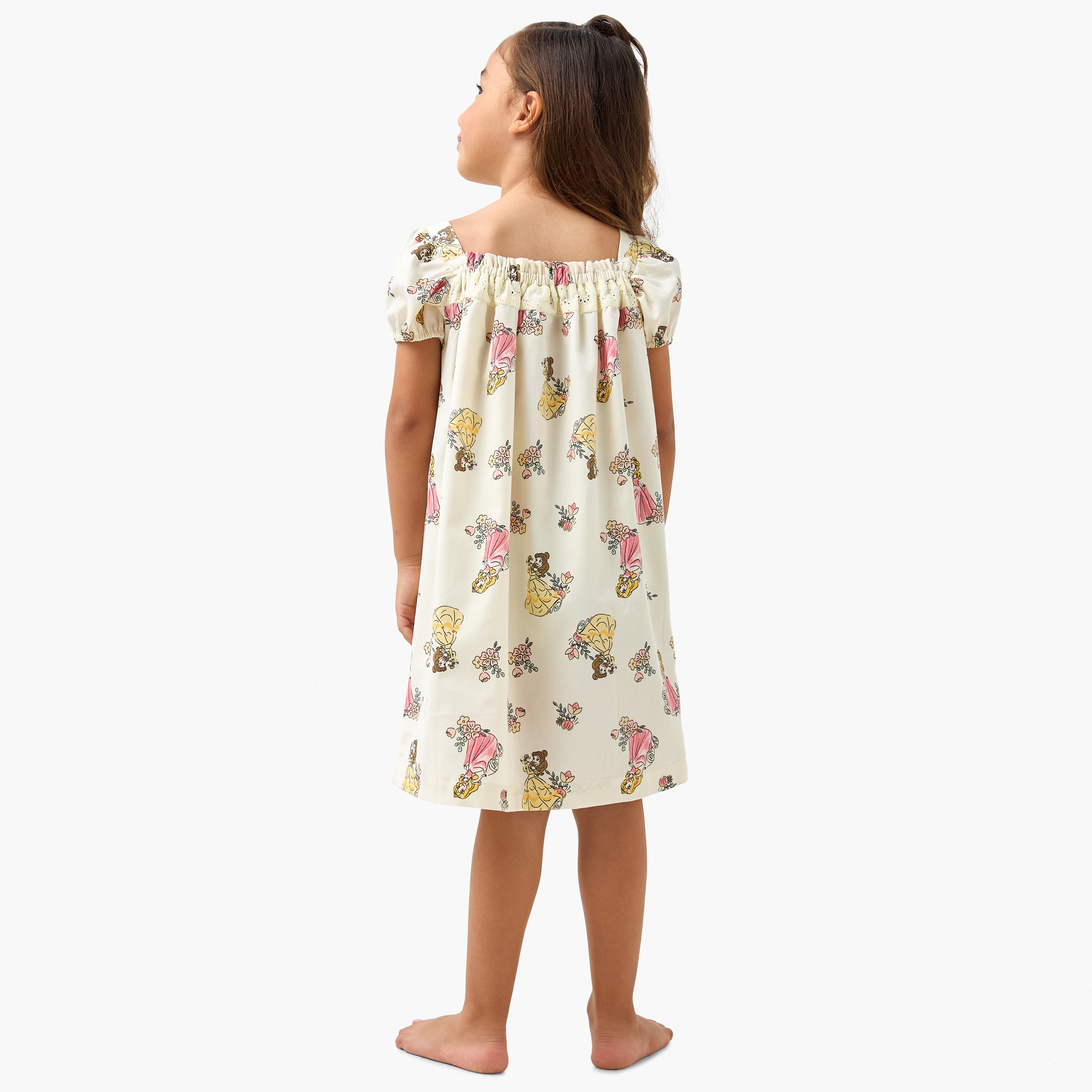 Juniors Printed Night Dress with Bow Detail-girls-clothing-nightwear-image-3