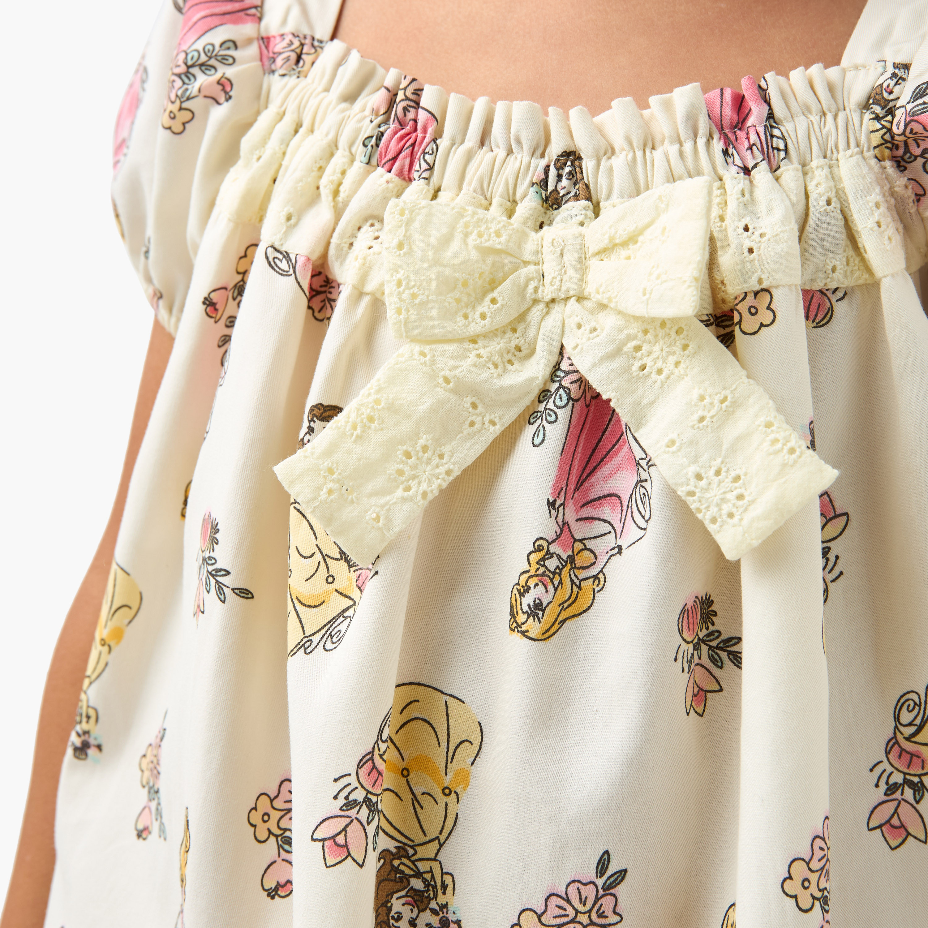 Juniors Printed Night Dress with Bow Detail-girls-clothing-nightwear-image-5