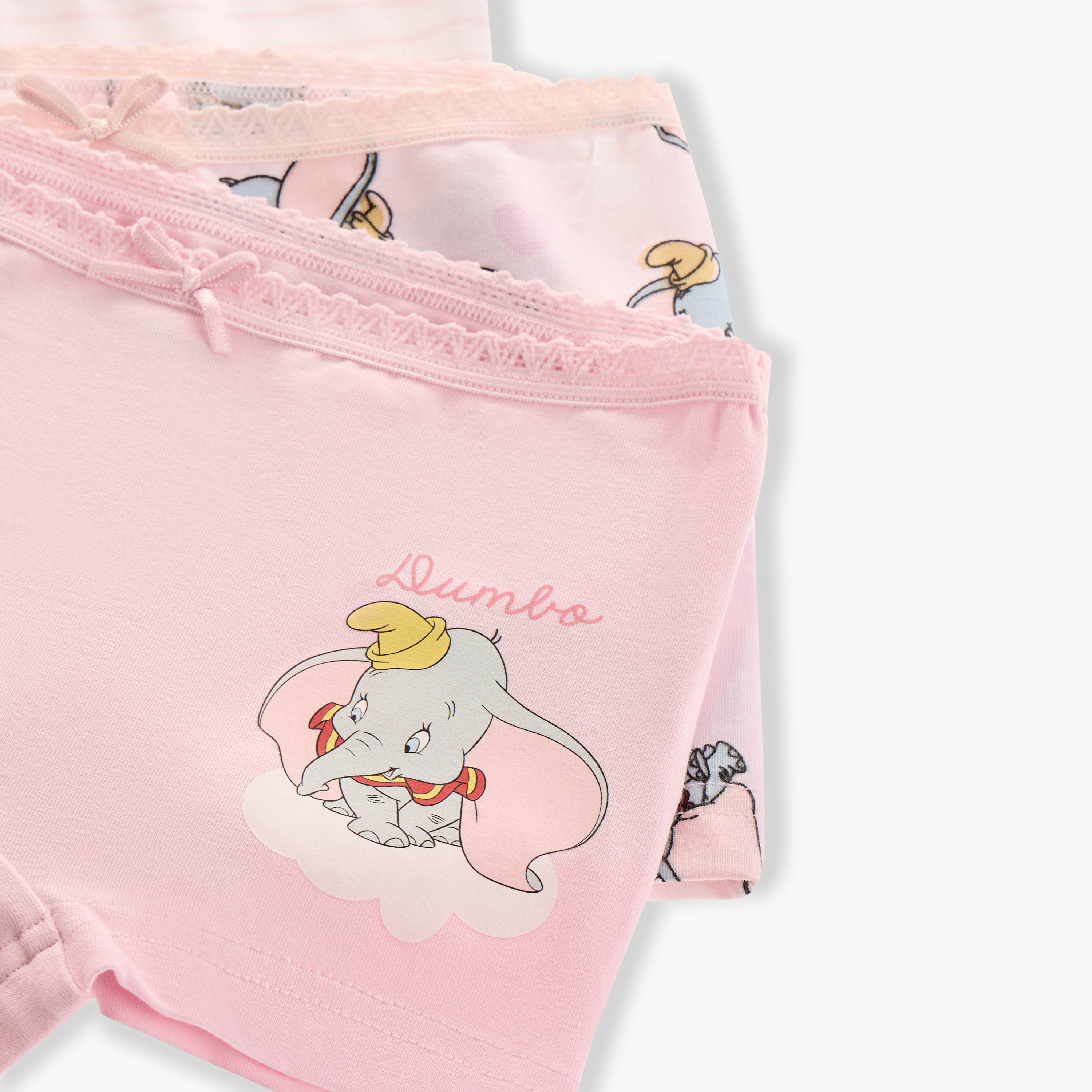 طقم سراويل بوكسر داخلية بتفاصيل فيونكة وطبعات دومبو من جونيورز عدد 3-baby-girls-clothing-innerwear-image-2
