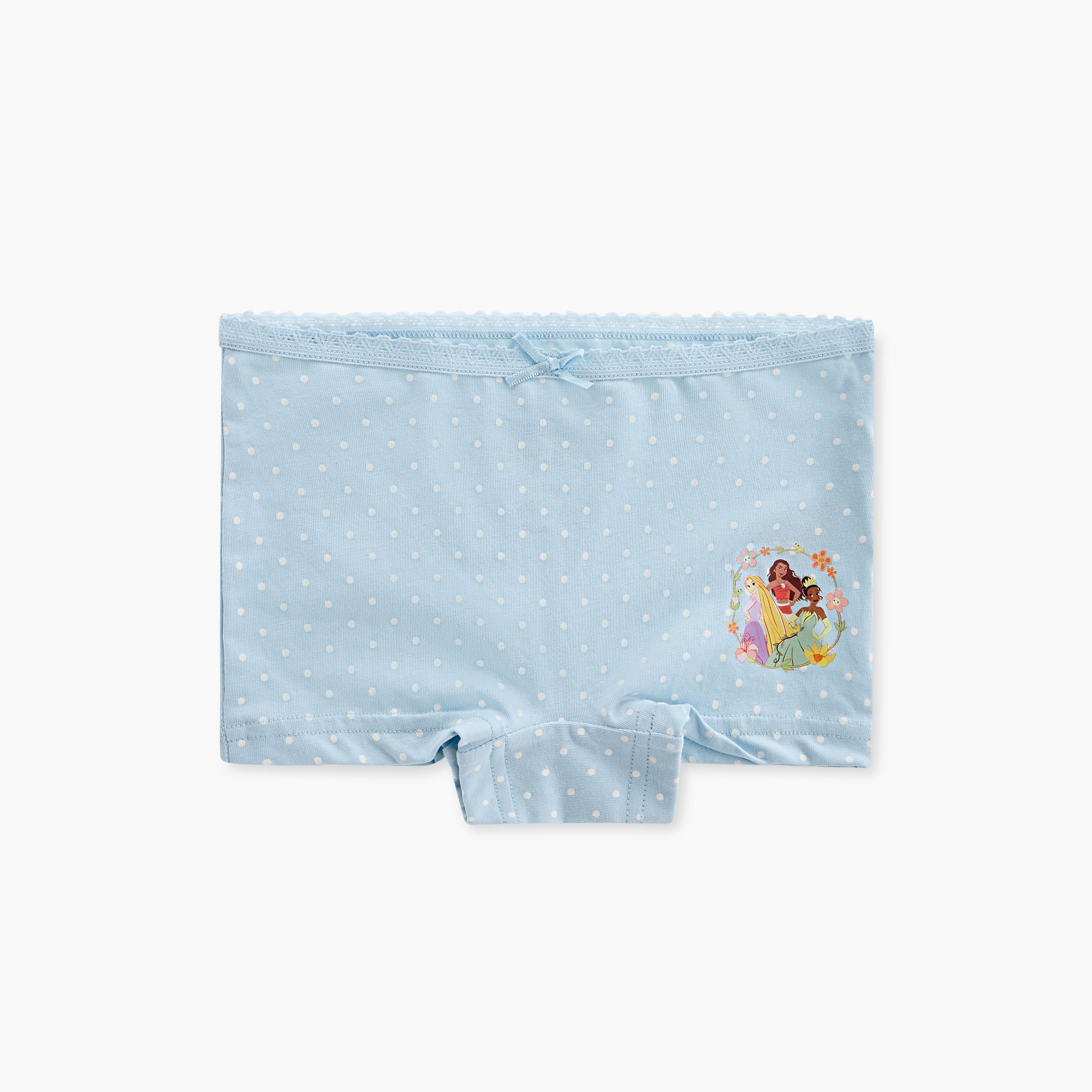 Disney Princess Print Boyshorts with Elasticated Waistband - Set of 3-girls-clothing-innerwear-panties-image-4