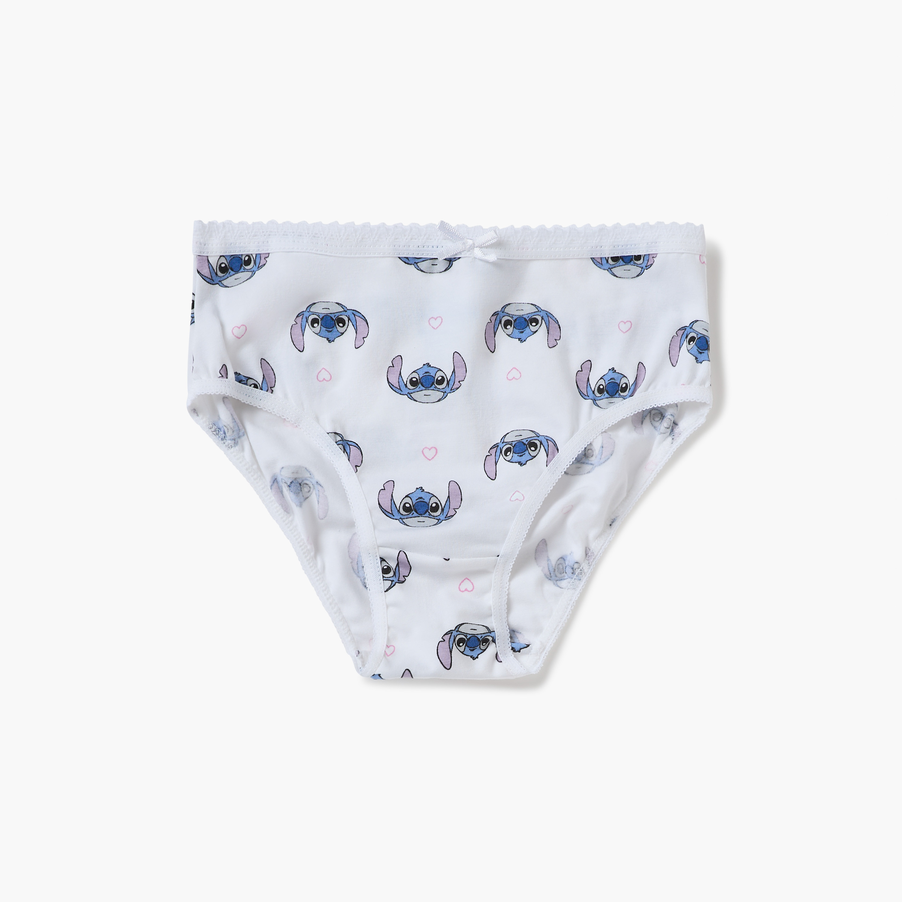 Disney Stitch Print Briefs with Elasticated Waistband - Set of 3-girls-clothing-innerwear-panties-image-2