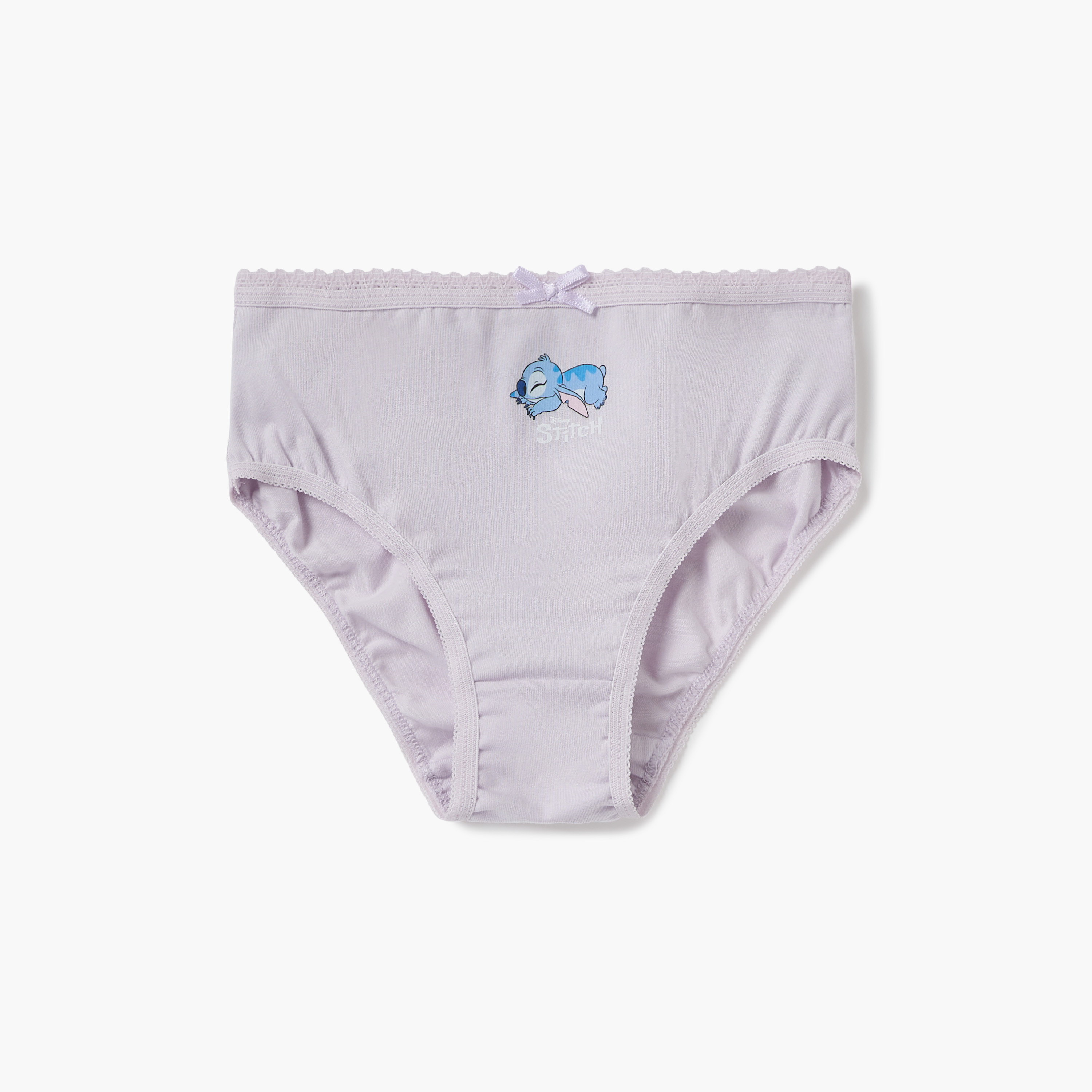 Disney Stitch Print Briefs with Elasticated Waistband - Set of 3-girls-clothing-innerwear-panties-image-3